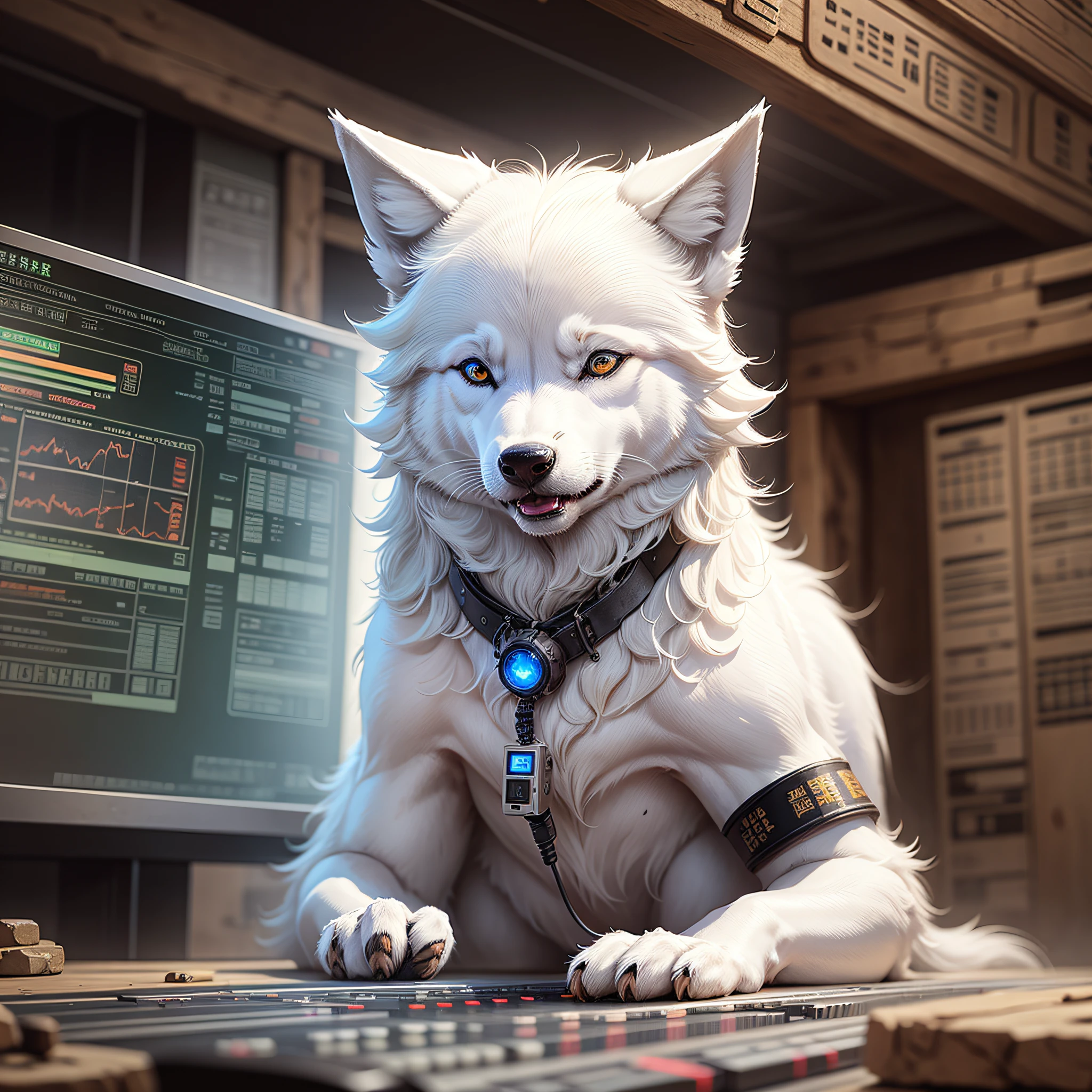 【Little White Wolf】In the cave, direction measurement, system panel, real, HD, science fiction --auto --s2