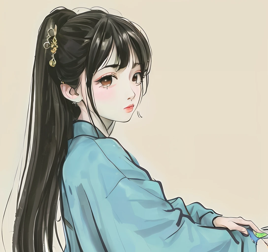 Draw the very beautiful China Li in the style of anime