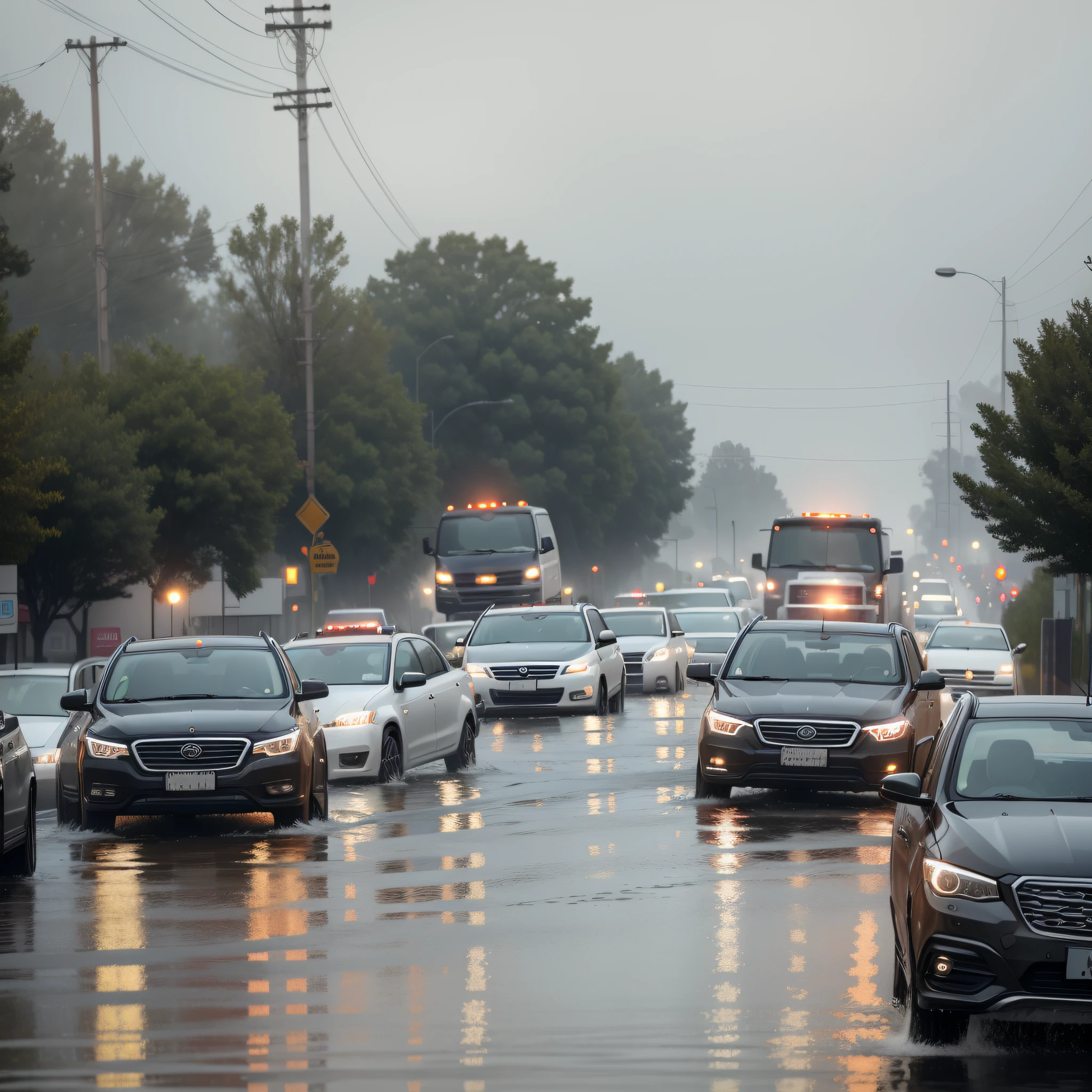 Alert! Heavy rain in the region. Redouble your attention when driving and avoid driving in flooded areas. --auto --s2