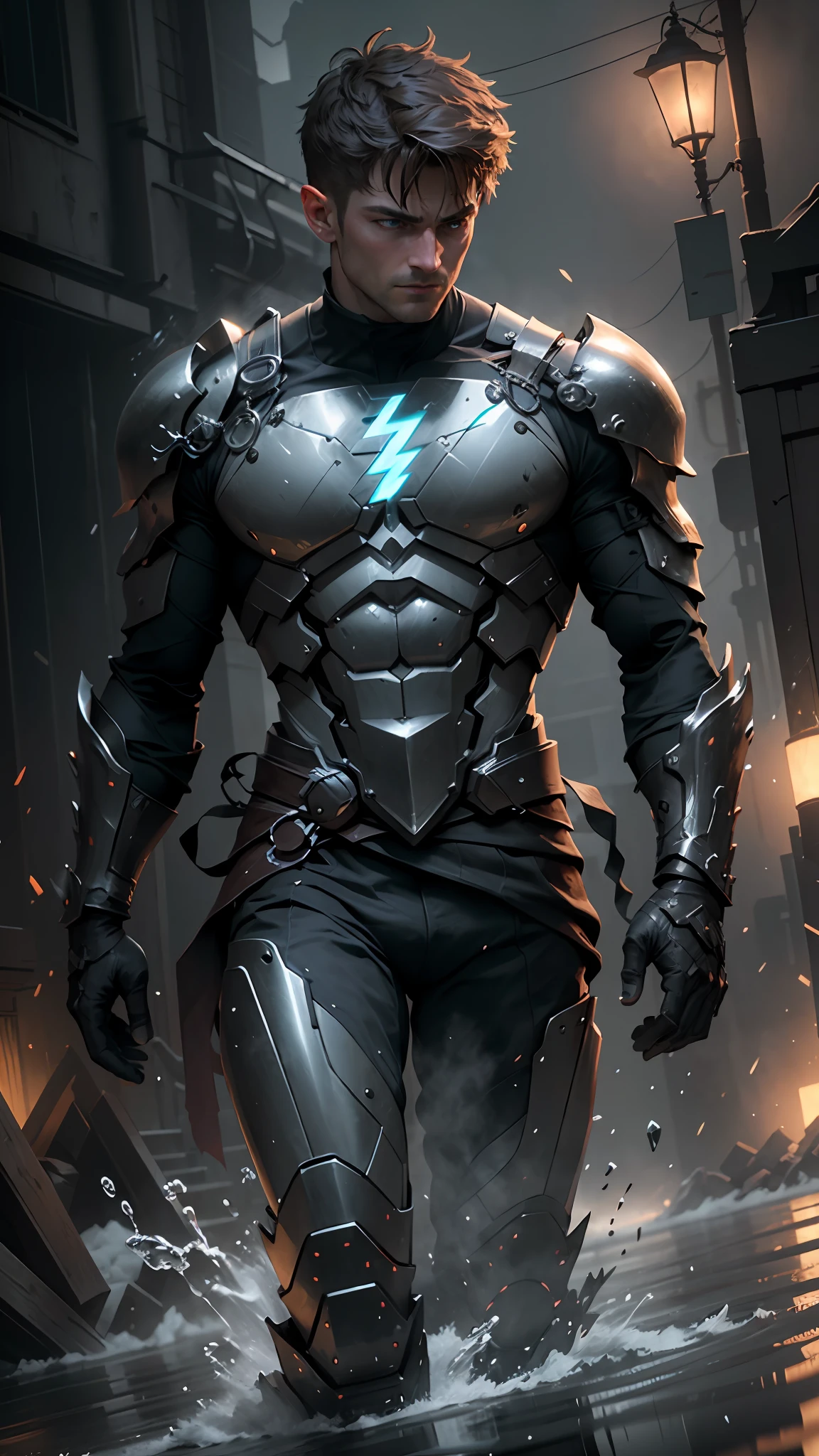 **3D look, A stunning full body portrayal of gerrard butler as leonidas in the 300 movie in the midst of an intense nighttime battle. Nightmare. Japanese style. Cyberpunk. lightning. The dynamic composition showcases the powerful, fluid movements, with muted hues that heighten the dramatic action. impressive, surreal, cinematic lighting, cinematic photoshot, extremely detailed and complex, VFX volume fog around, nighttime, super max, surreal, super detailed, high contrast, Rtx on, Hdr, photography, realistic, dof on, fov on, motion blur, lens flares on, 50mm Prime f/ 1. 8, White balance, Super resolution, Megapixel, ProPhoto RGB, VR, high, epic, Rear half lighting, Lights background, natural lighting, incandescent light, fiber optic, mood lighting, cinema lighting, studio lighting, soft illumination, volumetric, contrast, dark lighting, accent lighting, projection global illumination, Screen space global illumination, Ray tracing global illumination, Red fringing light, 45% cold color grading, Optics, Scattering, Glow, Shadows, hyperrealism, Caustic water, refraction water, exquisite detail, intric ately - detailed, ultra - detailed photography, high - sharpness, high reflection, award - winning photograph