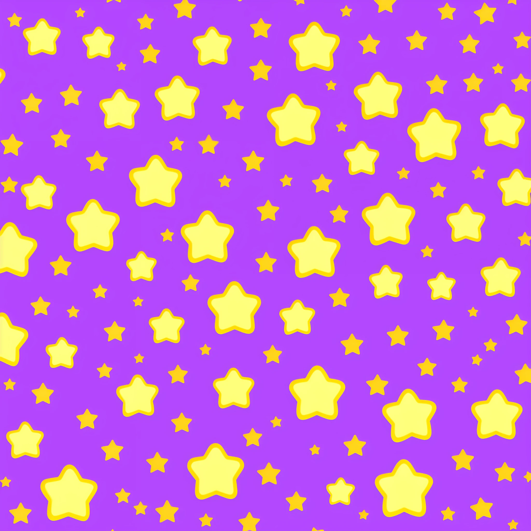 sticker, cartoon cute gold stars, pastel purple background, high quality, HD, clip art