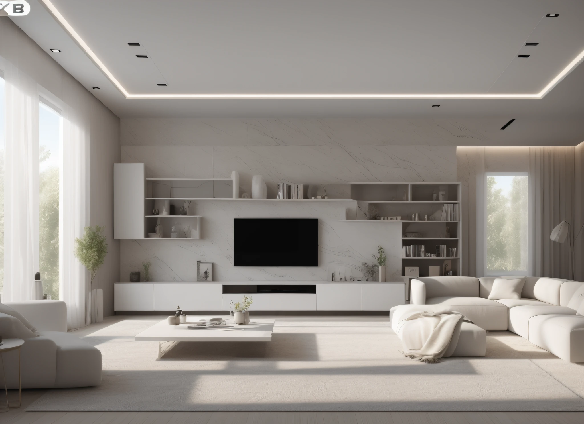 (masterpiece),(high quality), best quality, real,(realistic), super detailed, (full detail),(4k),8k,interior,Living room,white