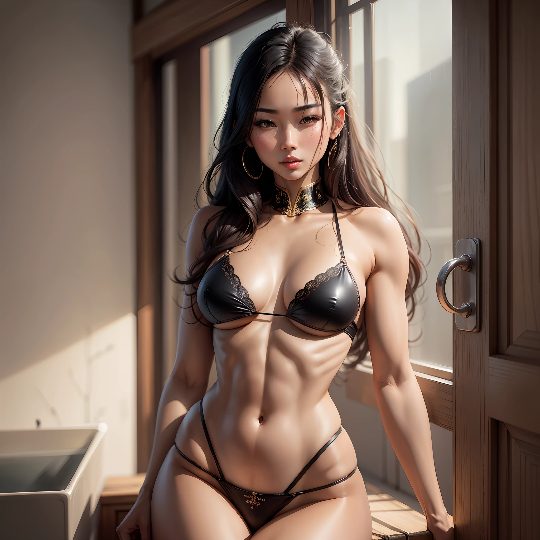 Realistic image of beautiful asian model with perfect body --auto --s2