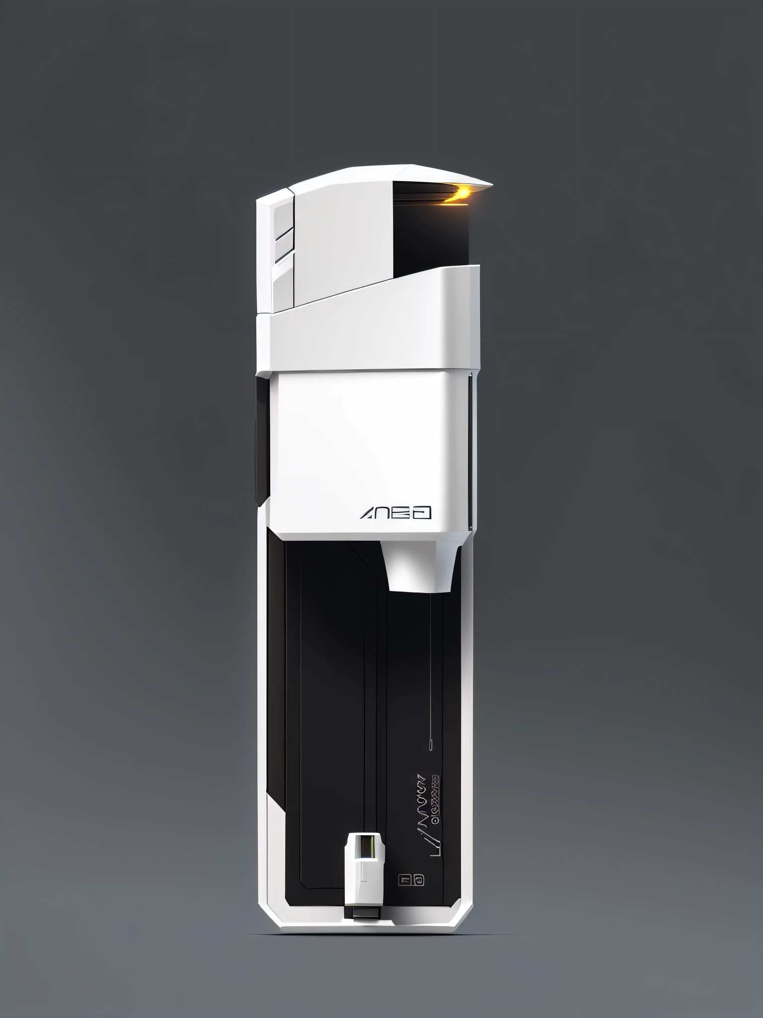 A futuristic style lighter, concept art lighter, 3 D product rendering, product design shot, 1200 dpi, 1 2 0 0 dpi, product design rendering, 1 8 0 0 dpi, detailed product image on white background, digital art H 9 6 0, f/8, f/8