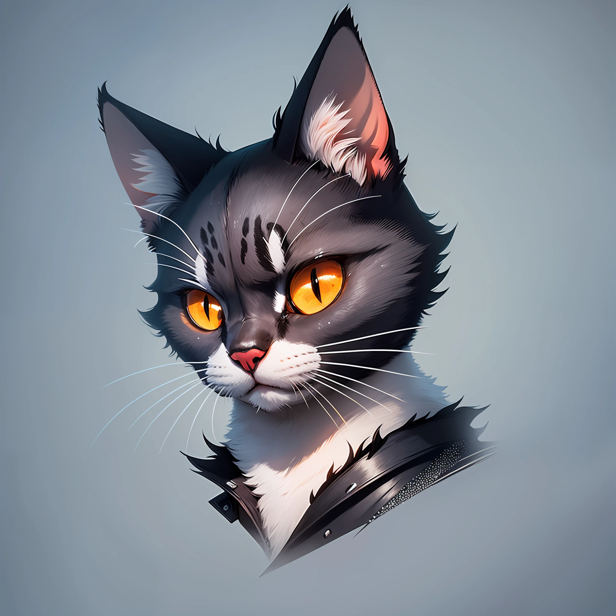Minimalist vector, skull cat