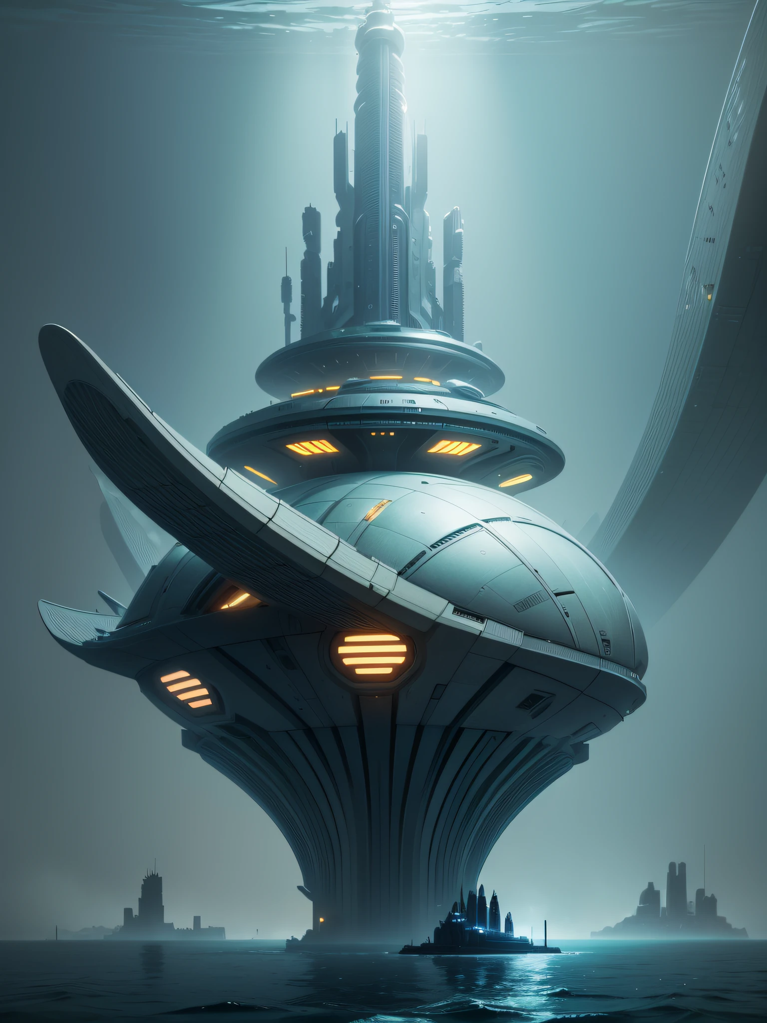 futuristic city, 24th century, undersea, shelter