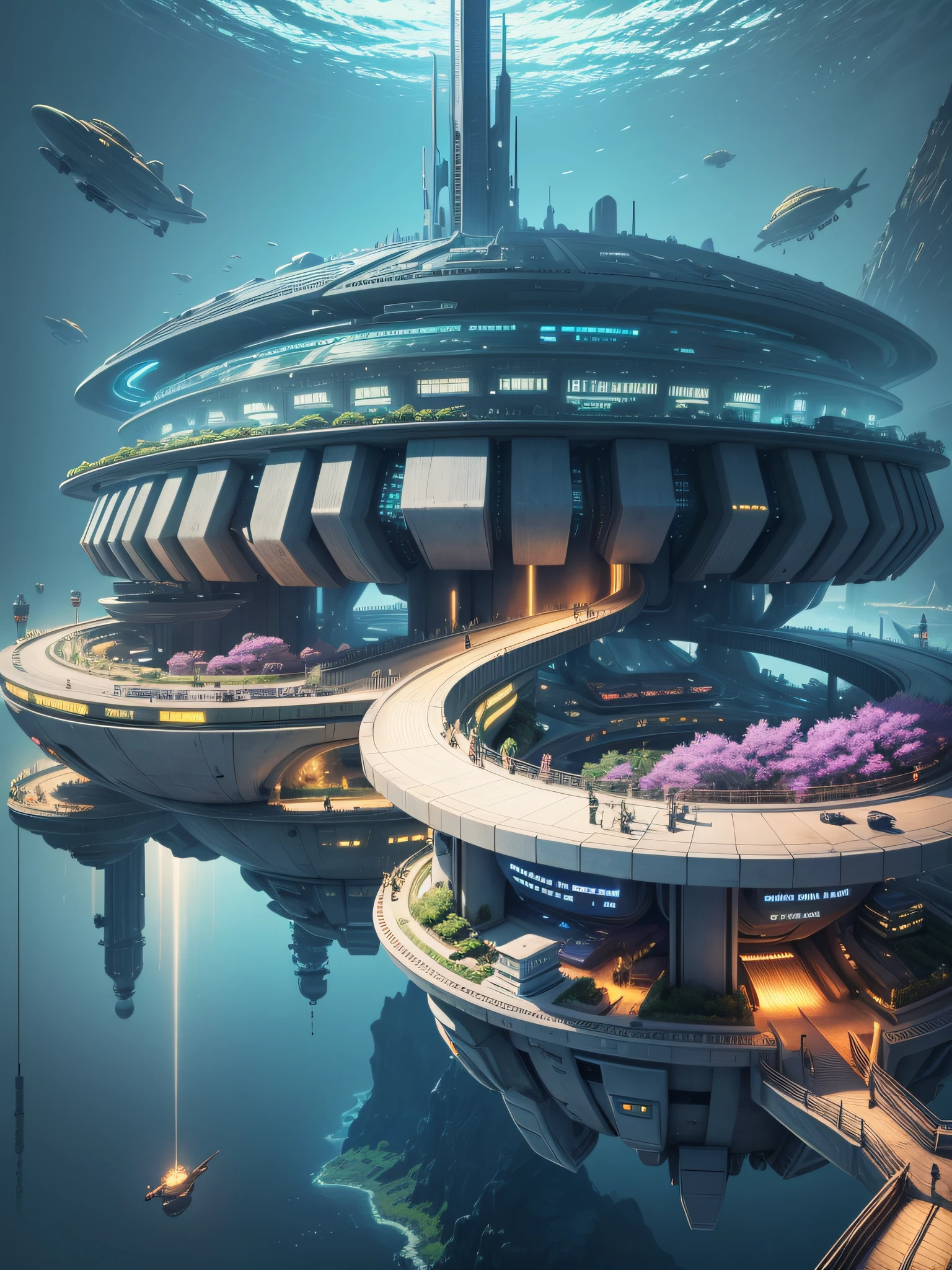 futuristic city, 24th century, undersea, undersea city, shelter