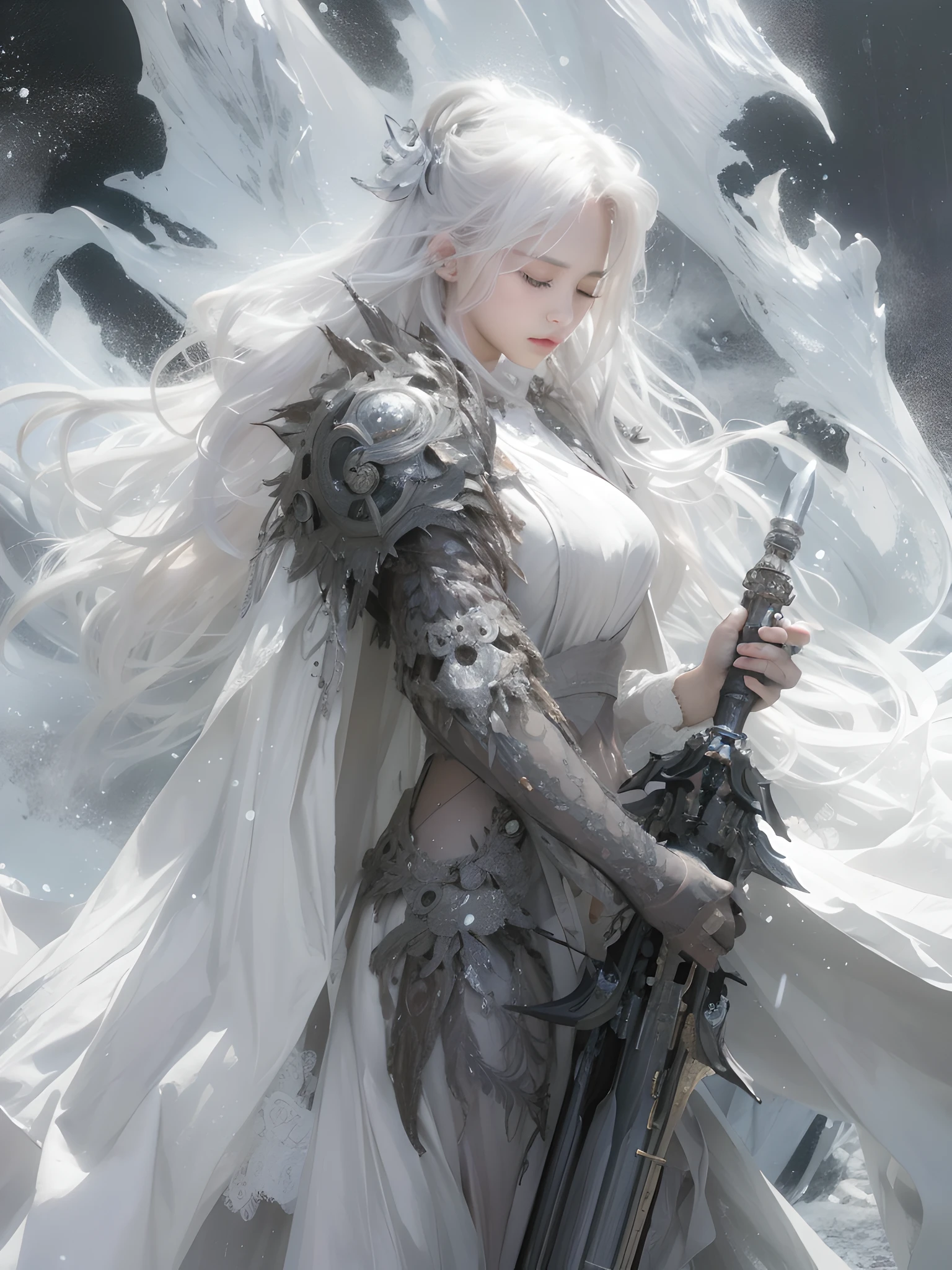 (photorealistic:1.4), best quality, masterpiece, ultra high res, 1girl, (detailed face:1.2), (detailed eyes:1.2), (detailed hair:1.2), (detailed clothes:1.2), 4k, (closed eyes)