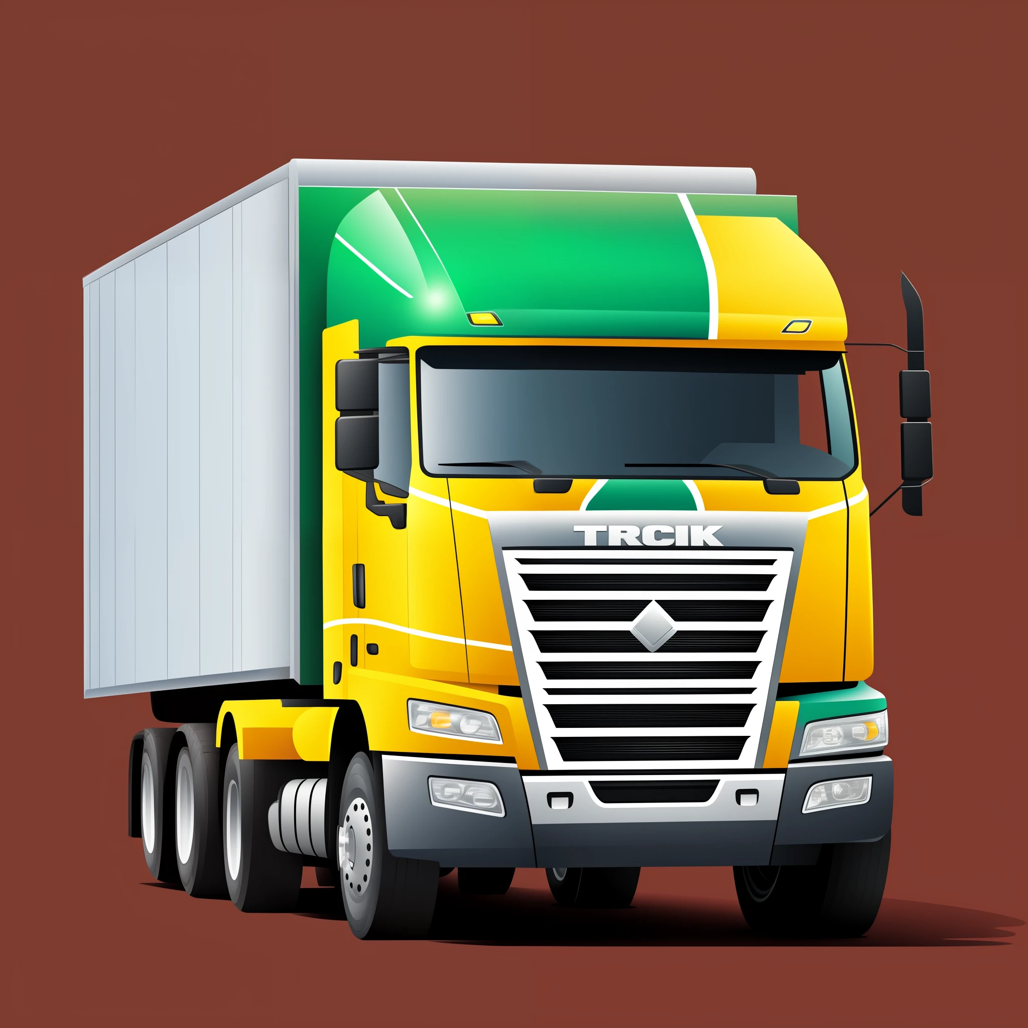 (A truck), application icon design, flat illustration, simple and bright, transparent background