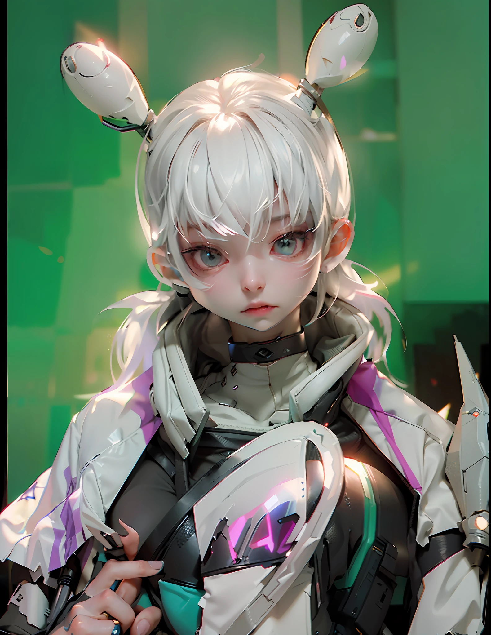 ((Best quality)), ((masterpiece)), (detailed:1.4), 3D, an image of a beautiful cyberpunk female,HDR (High Dynamic Range),Ray Tracing,NVIDIA RTX,Super-Resolution,Unreal 5,Subsurface scattering,PBR Texturing,Post-processing,Anisotropic Filtering,Depth-of-field,Maximum clarity and sharpness,Multi-layered textures,Albedo and Specular maps,Surface shading,Accurate simulation of light-material interaction,Perfect proportions,Octane Render,Two-tone lighting,Wide aperture,Low ISO,White balance,Rule of thirds,8K RAW,