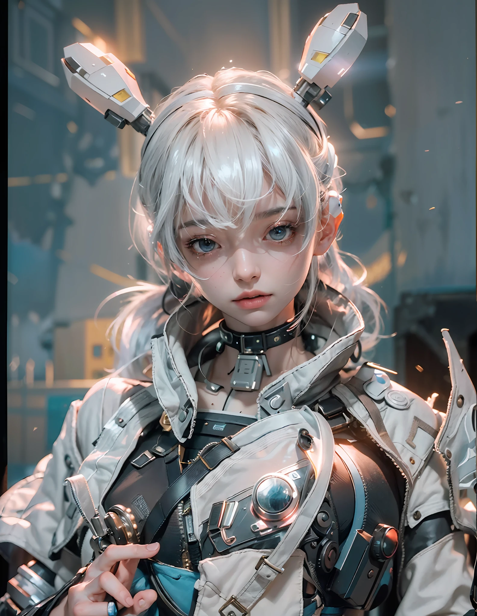 ((Best quality)), ((masterpiece)), (detailed:1.4), 3D, an image of a beautiful cyberpunk female,HDR (High Dynamic Range),Ray Tracing,NVIDIA RTX,Super-Resolution,Unreal 5,Subsurface scattering,PBR Texturing,Post-processing,Anisotropic Filtering,Depth-of-field,Maximum clarity and sharpness,Multi-layered textures,Albedo and Specular maps,Surface shading,Accurate simulation of light-material interaction,Perfect proportions,Octane Render,Two-tone lighting,Wide aperture,Low ISO,White balance,Rule of thirds,8K RAW,