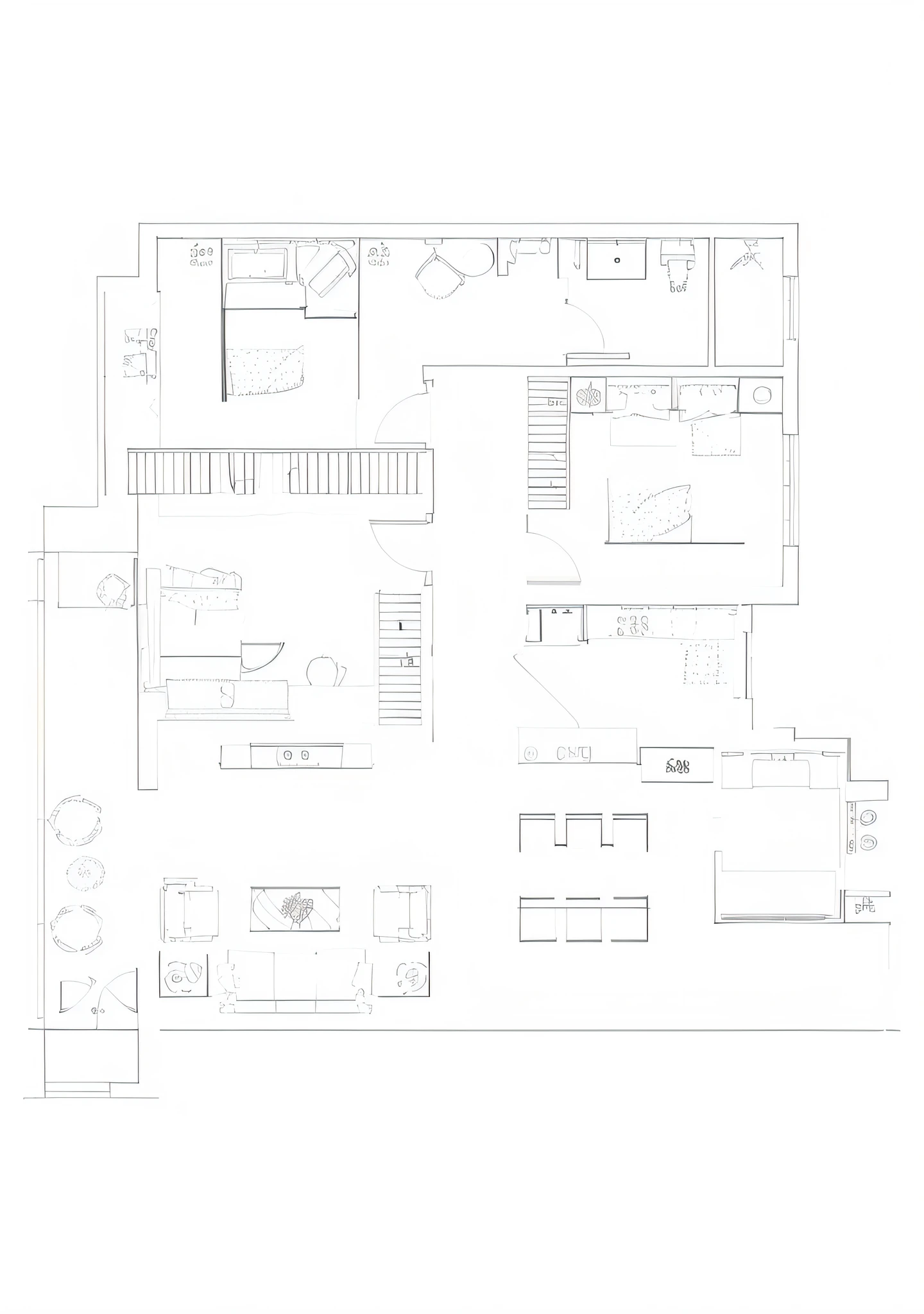 a drawing of a floor plan of a living room and dining area, architectural plan, plan drawing, architectural plans, flat 2 d, autocad, floor plan, 2 d autocad, layout, architectural planning, open plan, architectural drawing, apartment design, plans, by Lajos Vajda, plan, architecture blueprint copy, location in a apartment, cad --auto --s2