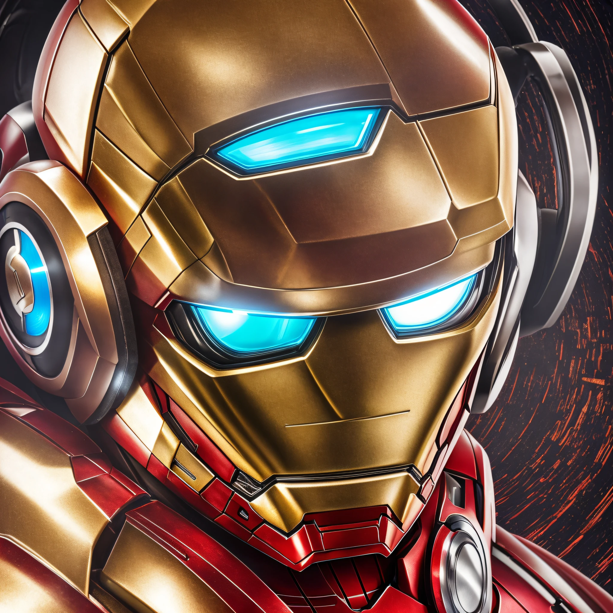 Iron Man dj HELMET, BLACK headphones placed on the outside of the helmet, large microphones, controller, photography style with soft lighting and delicate details. Rendered with Octane and artstation trend techniques, this ultra-high detail and ultra-realistic image has a cinematic feel. The resolution is an impressive 16K --auto --s2