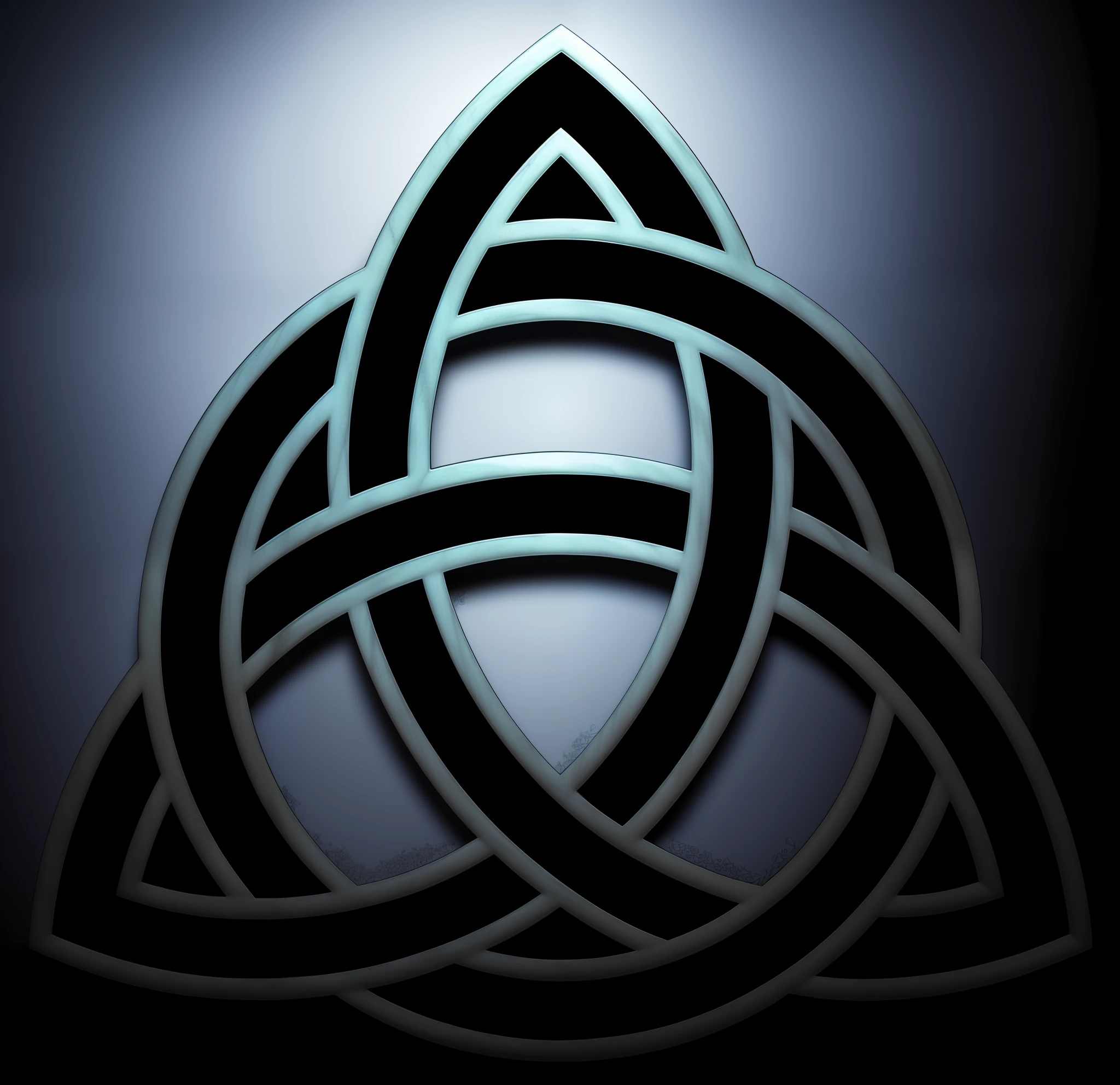 a white celtic knot on a black background, trinity, celtic knot, celtic symbols, wicca symbols dnd, magick symbols, celtic knots, ancient symbol behind it, logo without text, wicca, triangle to use spell, occult symbols hidden, symbol, wiccan, celtic, symbols, link, 3 d celtic knot, celtic designs, trinity matrix, occult signs