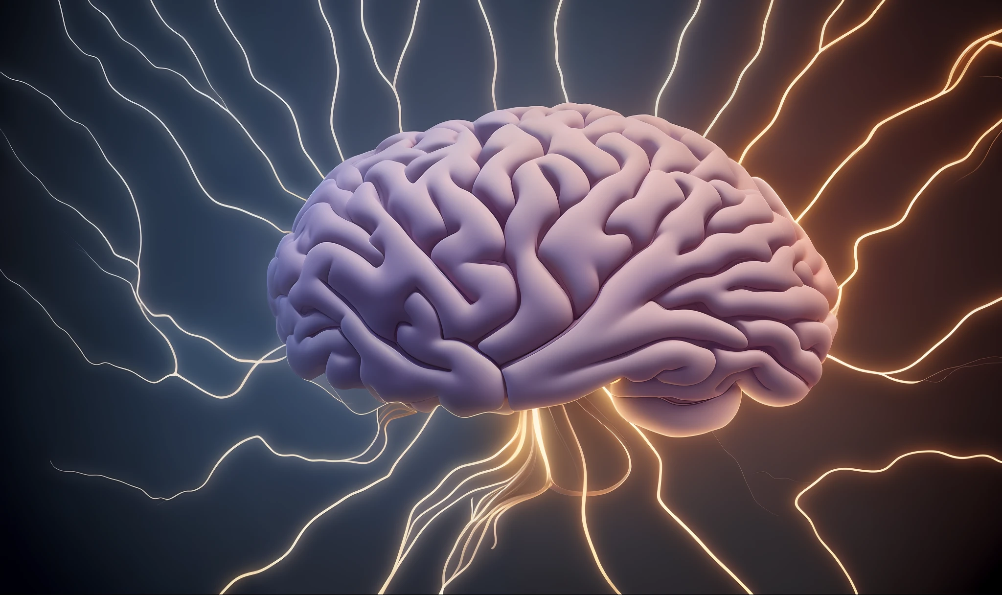 Hyper-realistic style, detailed brain, neural connection, detailed electric lights + cinematic plan + dynamic composition, incredibly detailed, sharpness, detail + superb detail + night with light + perfectionism + award-winning realism ((soft lighting))