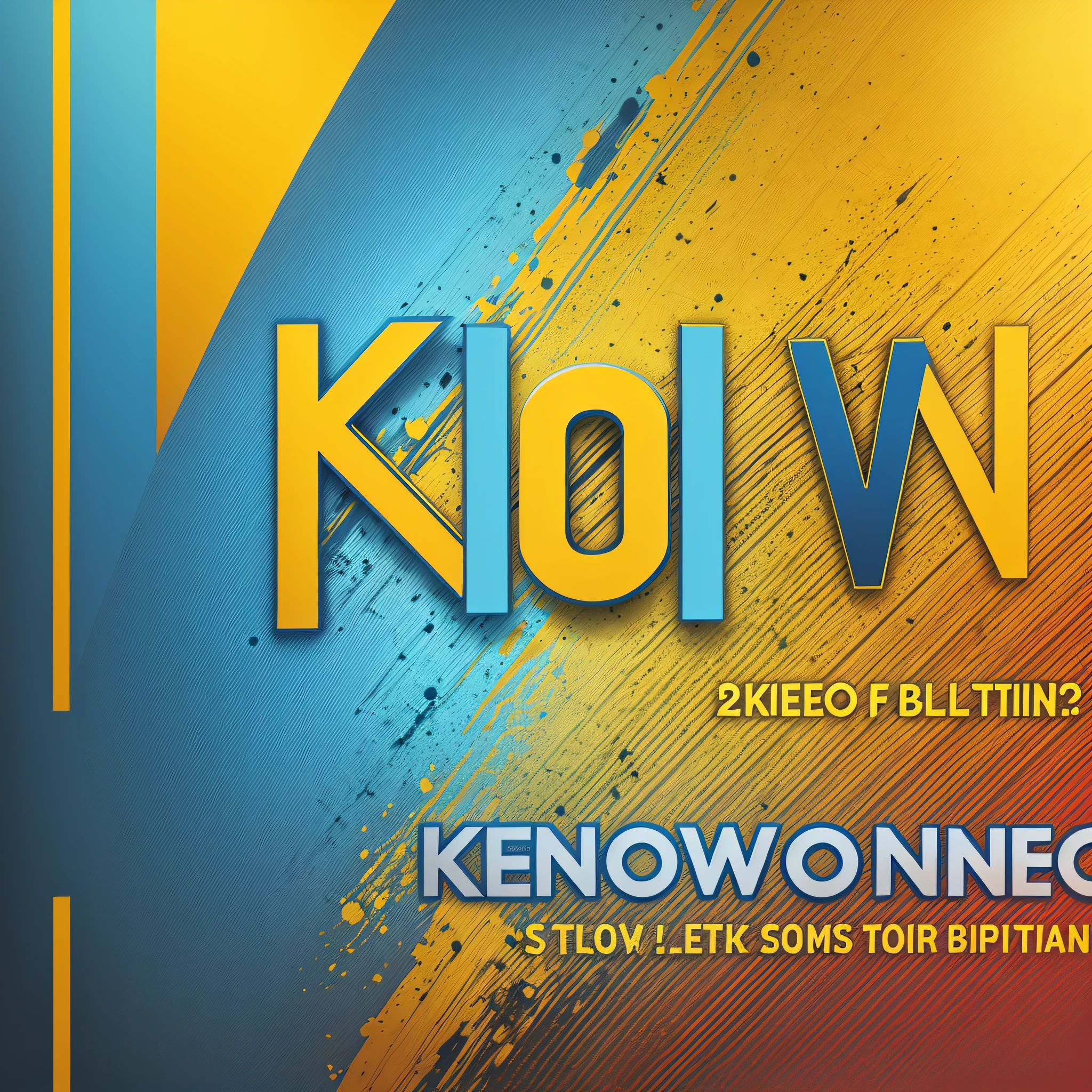 Create a web banner with yellow, blue colors and combinations that refer to the phrase "know on the go" --auto --s2