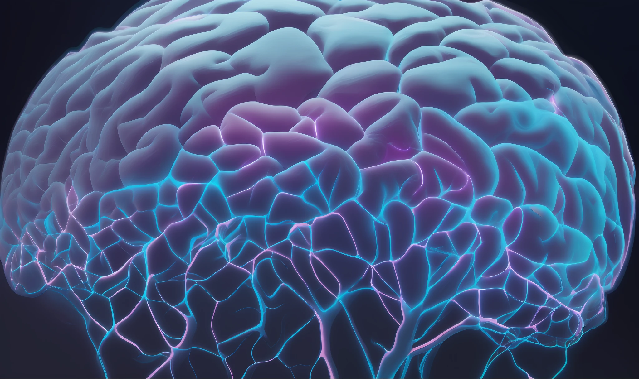 Hyper-realistic style, detailed brain, neural connection, detailed electric lights, detailed glows, deep purple brain #7738A5, turquoise #21B9CD background, heilkunde therapy + cinematic shot + dynamic composition, incredibly detailed, sharpness, detail + superb detail + night with light + perfectionism + award-winning realism ((soft lighting))