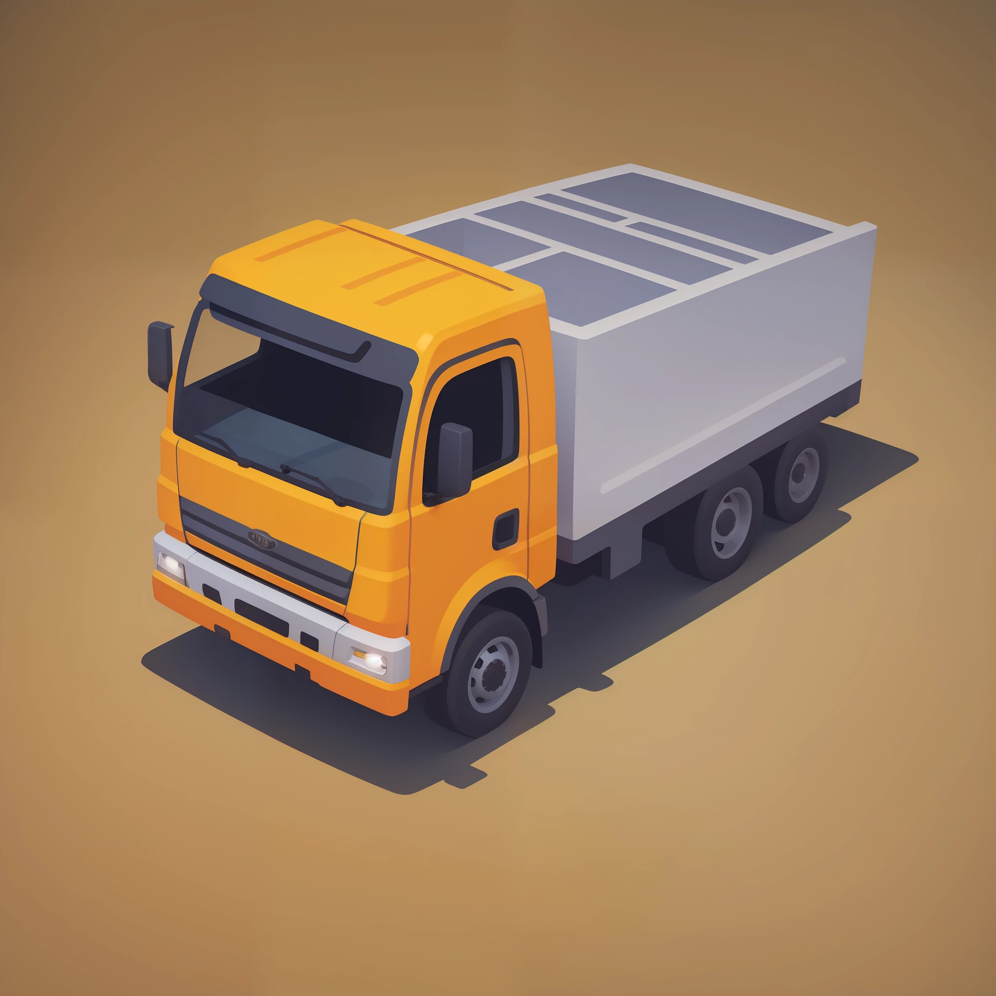 (A truck), flat illustration, simple and bright