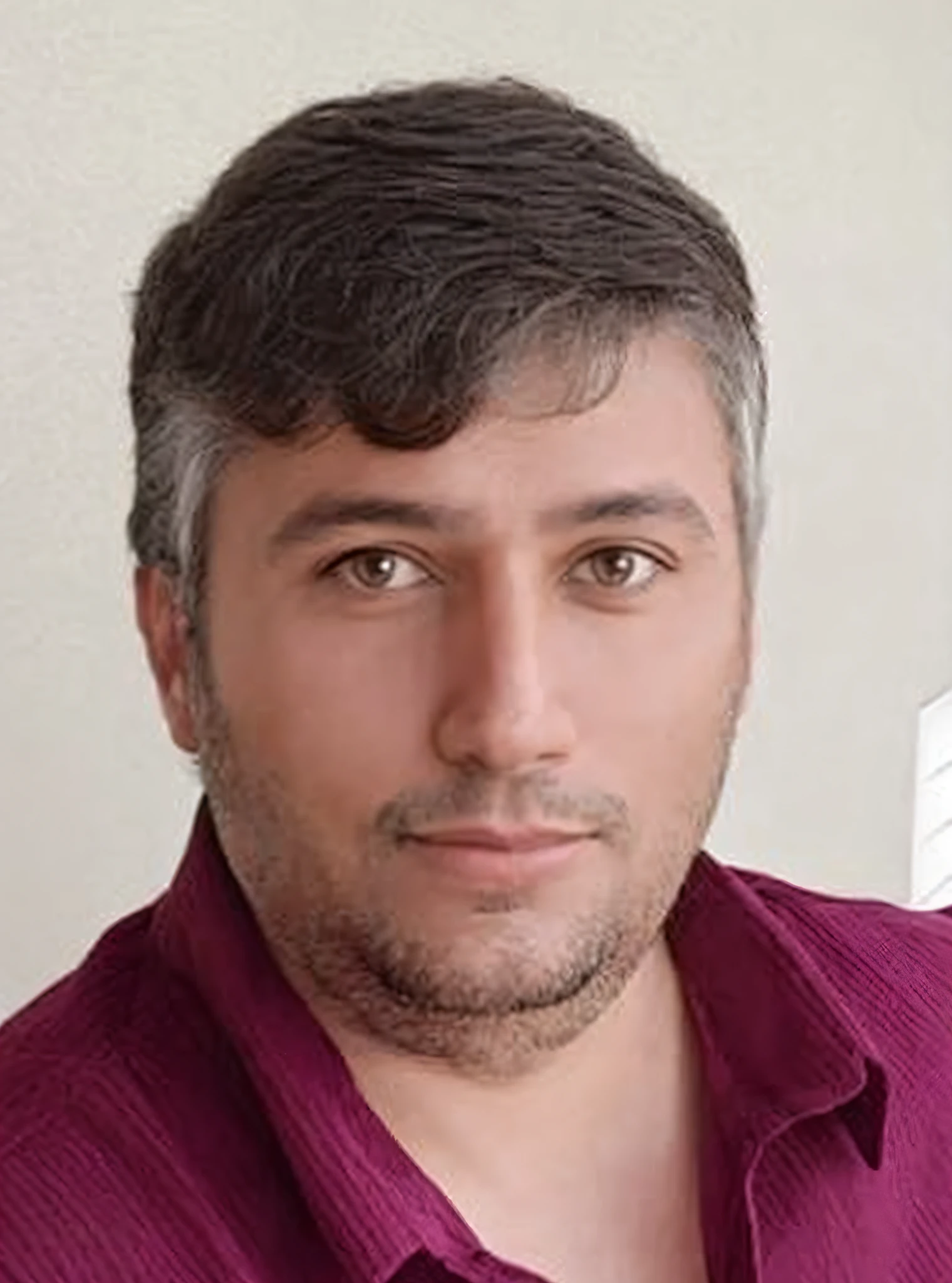 make a 3D image of a man with face who saw a very beautiful woman,