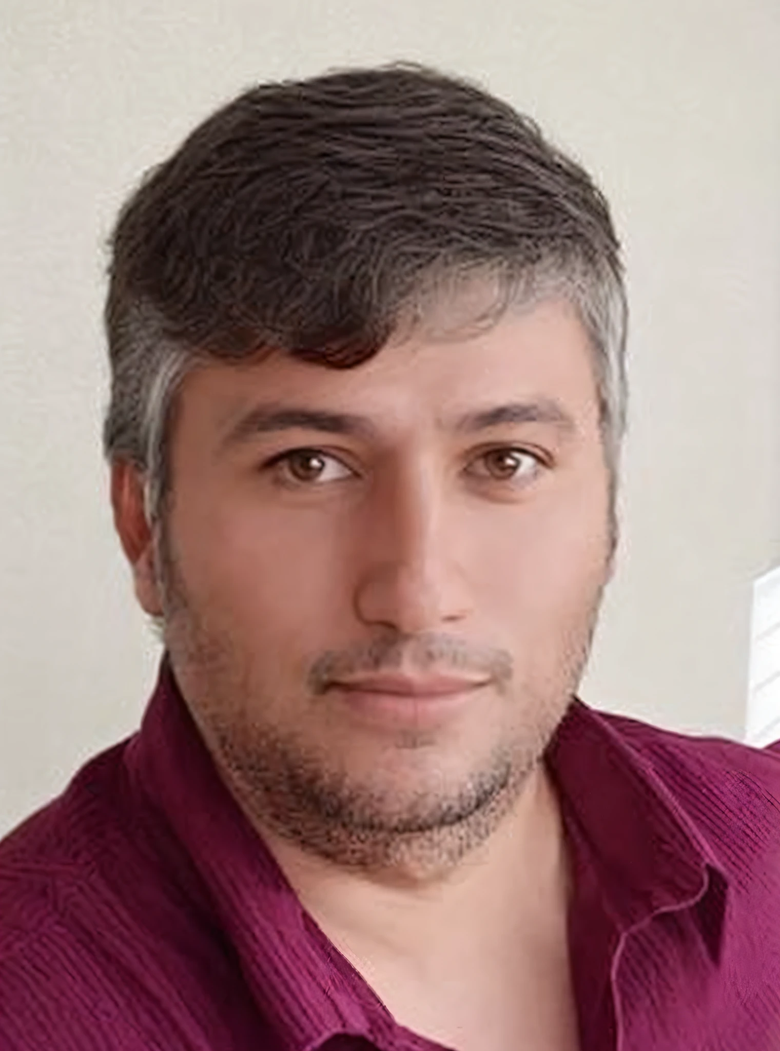 make a 3D image of a man with face who saw a very beautiful woman,