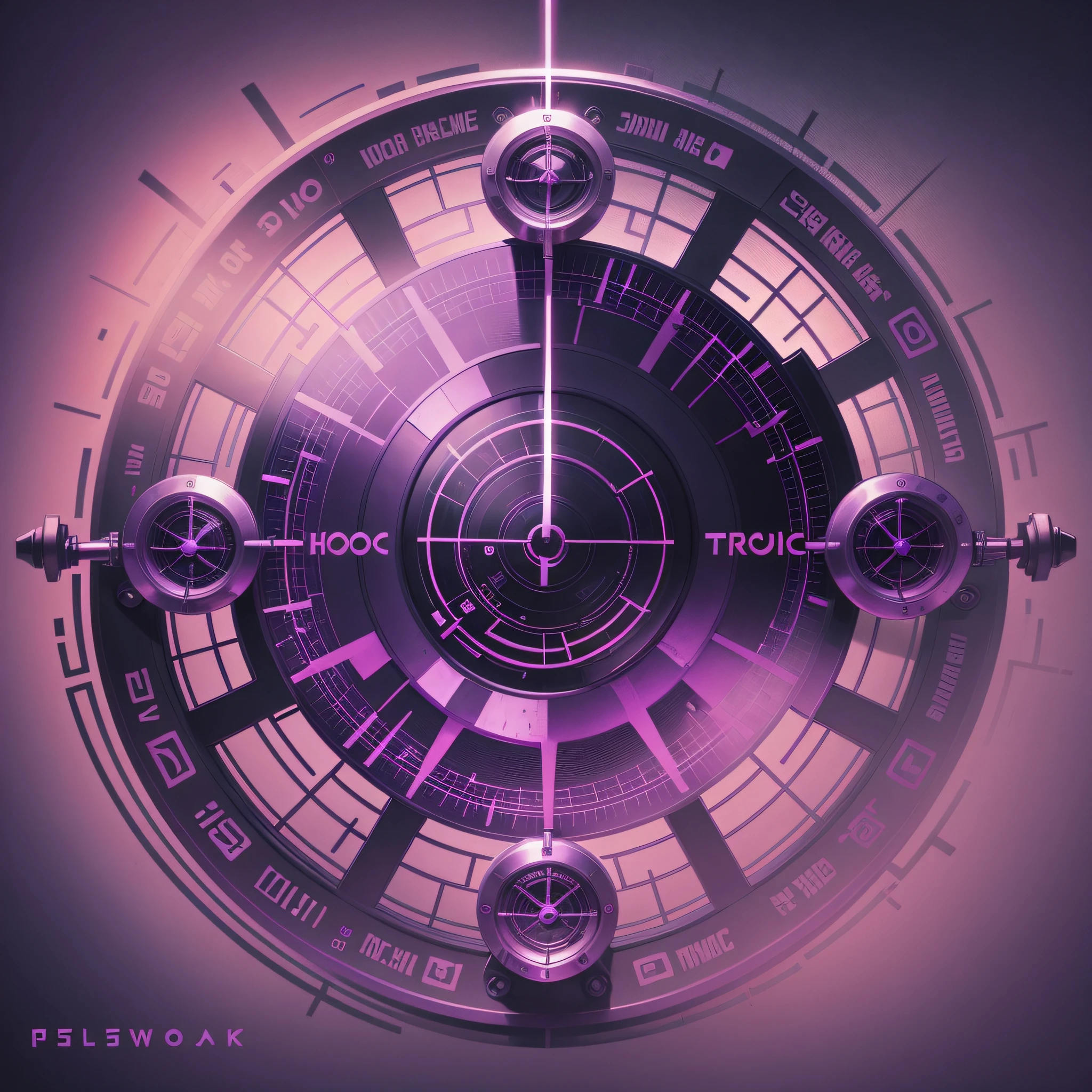 Cover art for trap music purple main color song title lost in time Artist name oplay background image an hourglass twisted like a floor cloth --v4 --auto
