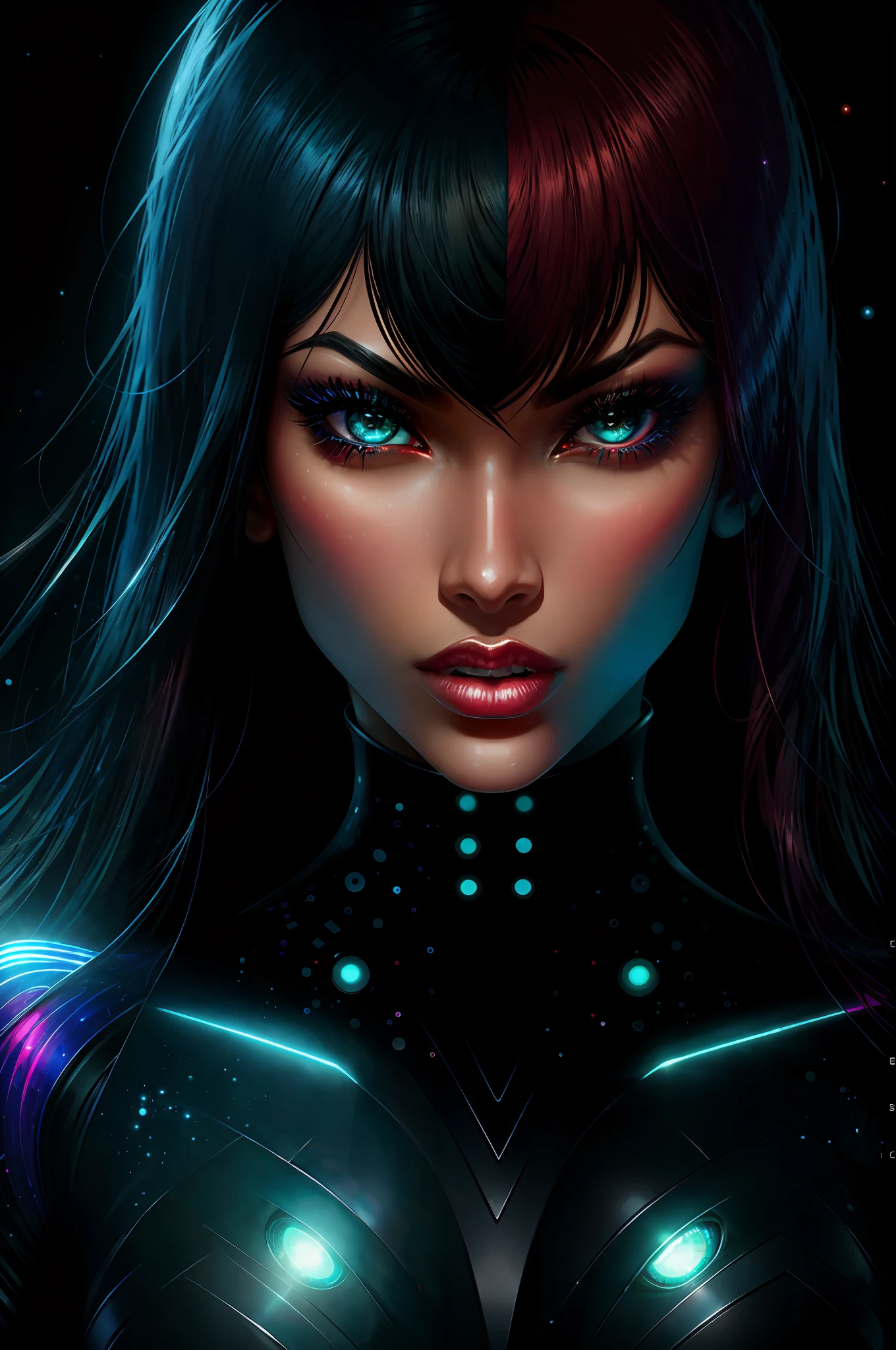 (Award-winning digital art: 1.3) by (Sketch: 1.3),(Energetic:1.3) Nicole Scherzinger Spiderwoman, EmmaRob,CGSociety,ArtStation,(Saturated:1.3),(near portrait:1.3),(Female:1.4),(gorgeous: 1.4),(eye-catching:1.3),beautiful,calendar stance,perfectly detailed eyes,studio lighting,themed background