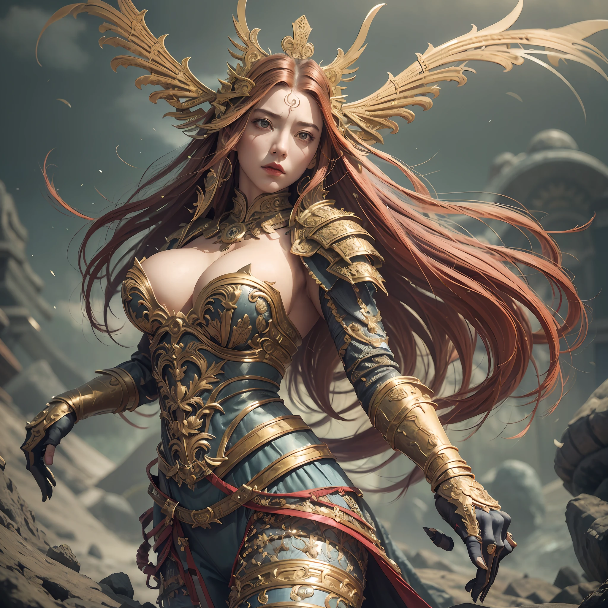 Realistic, high resolution, 1 girl, 20 years or more, super hero theme, she is wearing the costume of the vampire character from the comic book xmen, long hair, reddish brown hair, white locks make up the hair, realistic, full body, dynamic pose, super heroine theme, vampire, green detailed eyes, large breasts, she is facing the audience, Detailed arms and hands, anatomy of arms and hands, tight, large breasts, cleavage, long legs, camel's fingers, reddish brown hair, white locks make up hair, vampire, xmen, marvel, (( HD, masterpiece, best quality, high_resolution, finely detailed, extremely detailed and beautiful, distinct_image )) --auto --s2