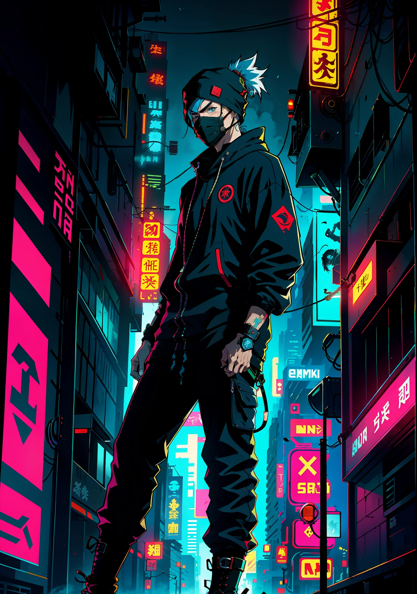 Ninja + cyberpunk