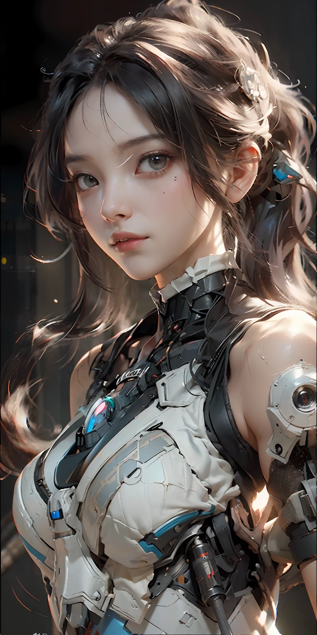 ((Best quality)), ((masterpiece)), (detailed:1.4), 3D, an image of a beautiful cyberpunk female,HDR (High Dynamic Range),Ray Tracing,NVIDIA RTX,Super-Resolution,Unreal 5,Subsurface scattering,PBR Texturing,Post-processing,Anisotropic Filtering,Depth-of-field,Maximum clarity and sharpness,Multi-layered textures,Albedo and Specular maps,Surface shading,Accurate simulation of light-material interaction,Perfect proportions,Octane Render,Two-tone lighting,Wide aperture,Low ISO,White balance,Rule of thirds,8K RAW,