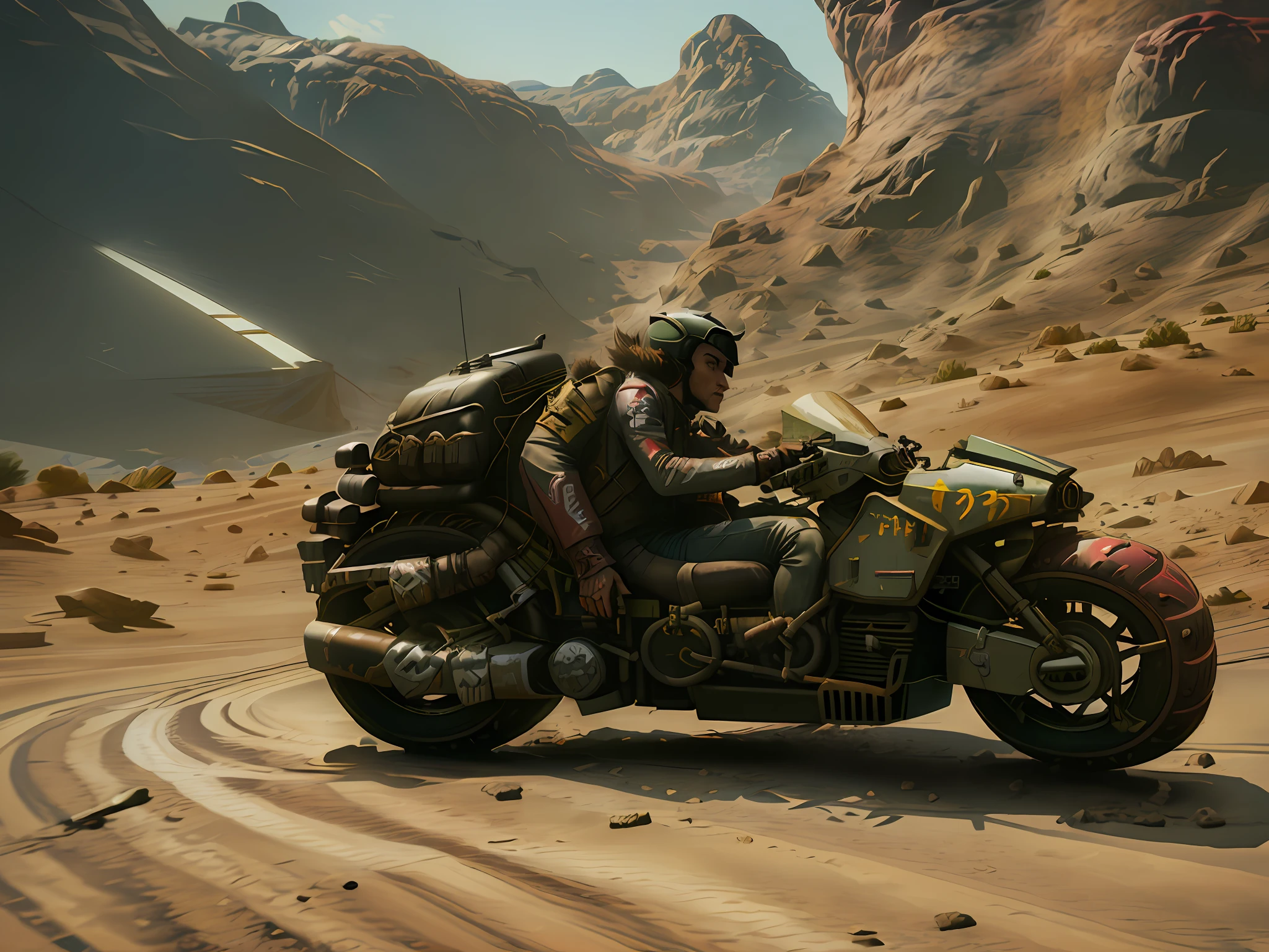 (rage2vehicle:1.3) (oversized carseat motorcycle with car tires:1.3), very large motorcycle