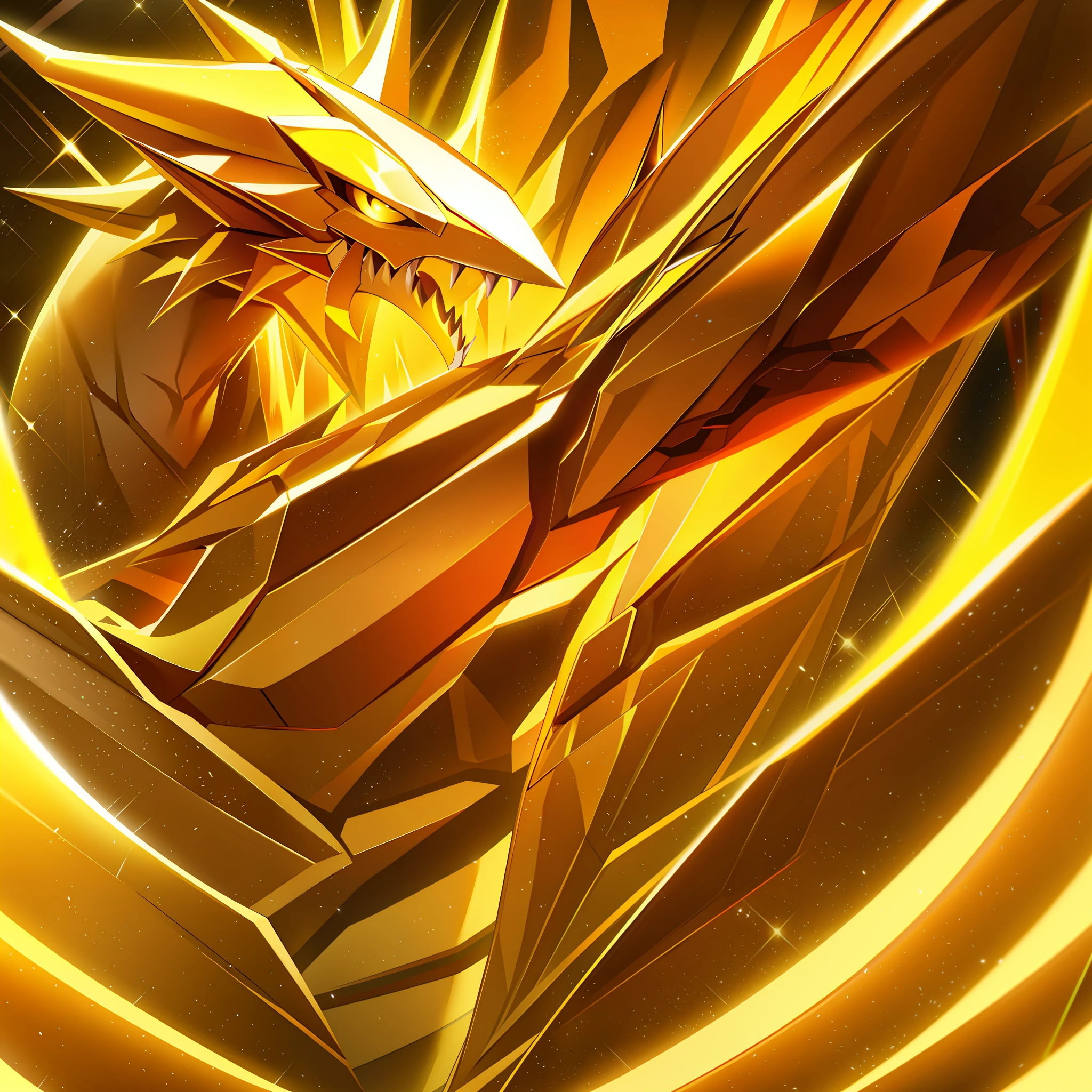 Diamond dragon, yellow background
