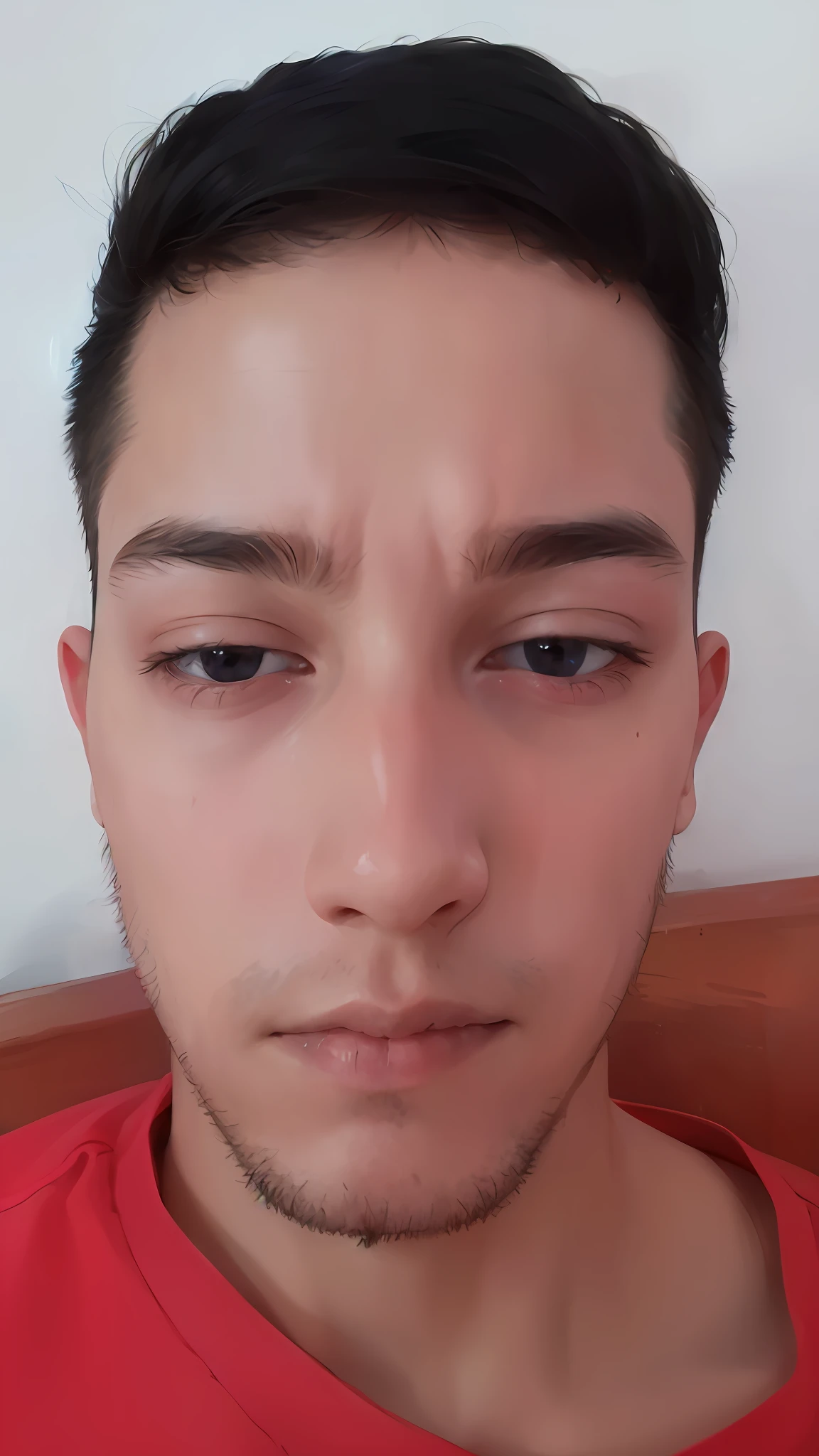 1boy , angry , close up shot , light relflection in his eyes , glowing particles