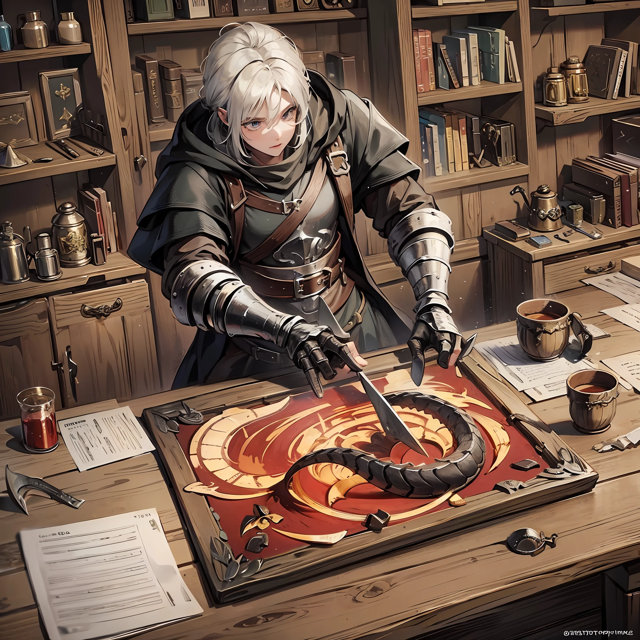 Create a board of a medieval blacksmith, called the Dragon Forge, for an RPG setting - Dungeons and Dragons --auto --s2