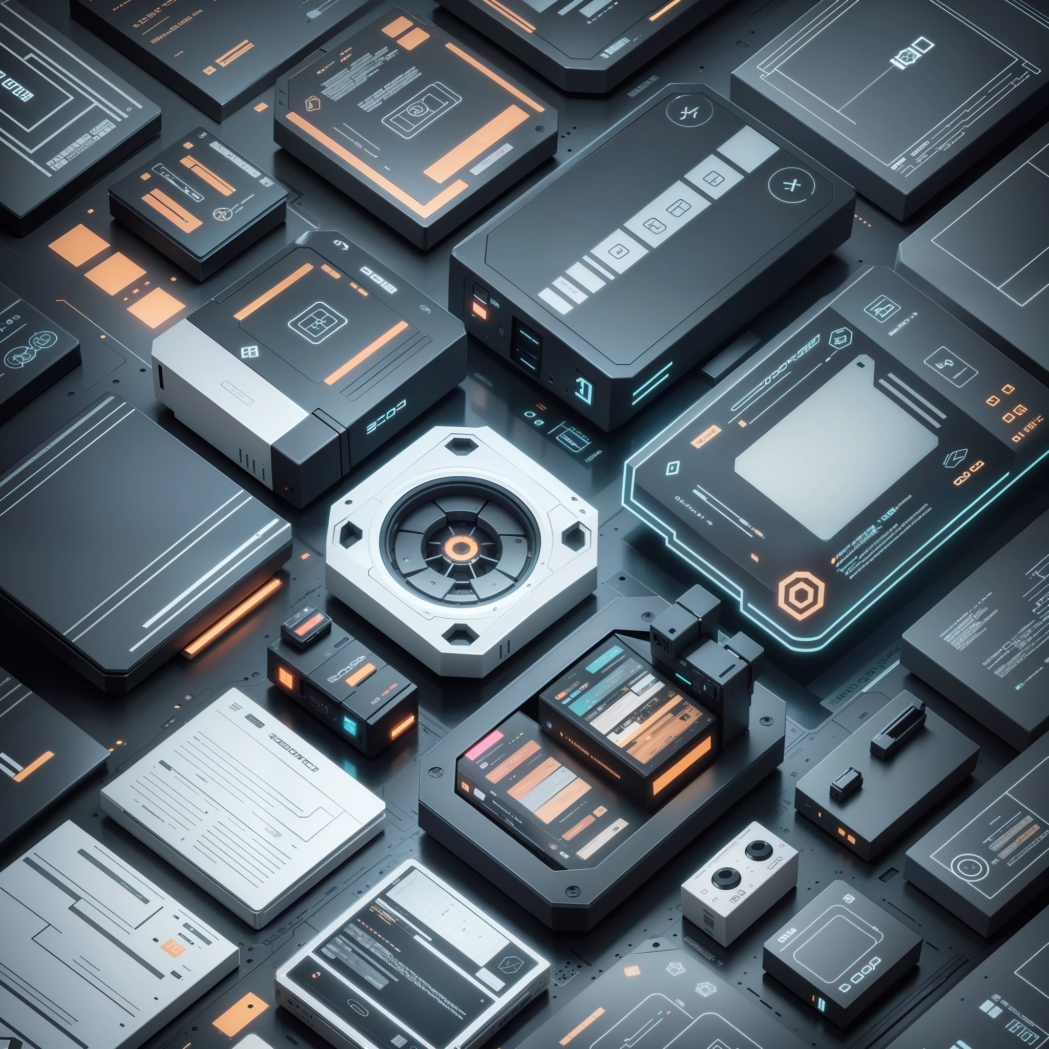 Vectors, technology, wallpaper, electronics, automation, 4k, robotics, e-books, neutral colors, soft, futuristic. --auto --s2