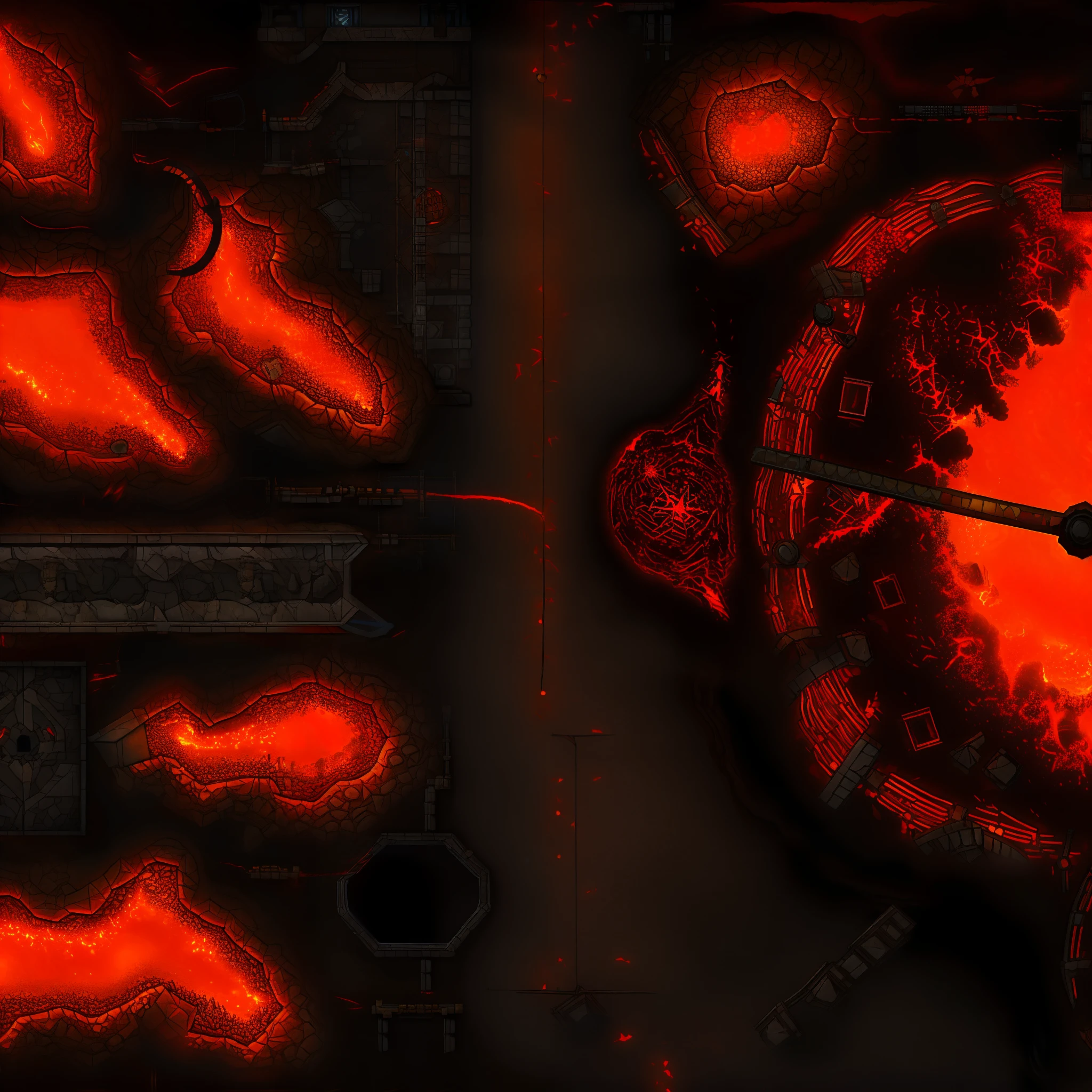 BattleMap's lava-filled dungeon city