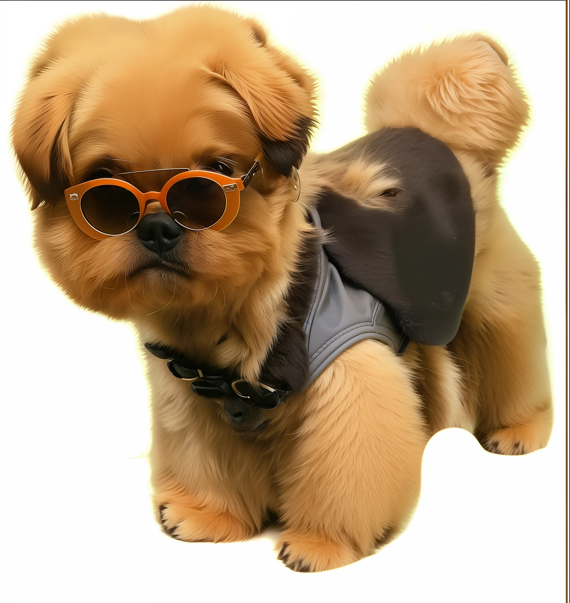 there is a small teddy bear wearing a shirt and sunglasses, looking heckin cool and stylish, with sunglasses, zoomed out, goggles around his neck, ( bear wearing sunglasses, dank, pug, looks smart, zoomed out shot, pus, would you let me dress you, sparky swimsuit, reddit meme, very very low quality picture, lol, pepe