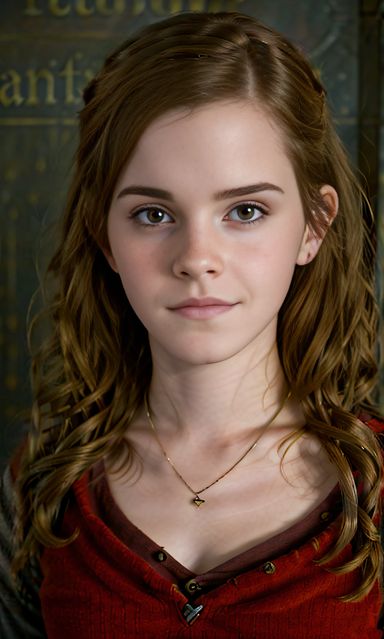 "(First person, Emma Watson, ultra realistic, with wrinkles and frown lines, dressed as Hermione in Harry Potter, with masterpiece quality in ultra-detail, header 16k)" -> "(First person:1.5, Emma Watson:1.5, ultra-realistic:1.5, wrinkles:1.5, expression lines:1.5, dressed as Hermione in Harry Potter, masterpiece, ultra-detail, header 16k)"