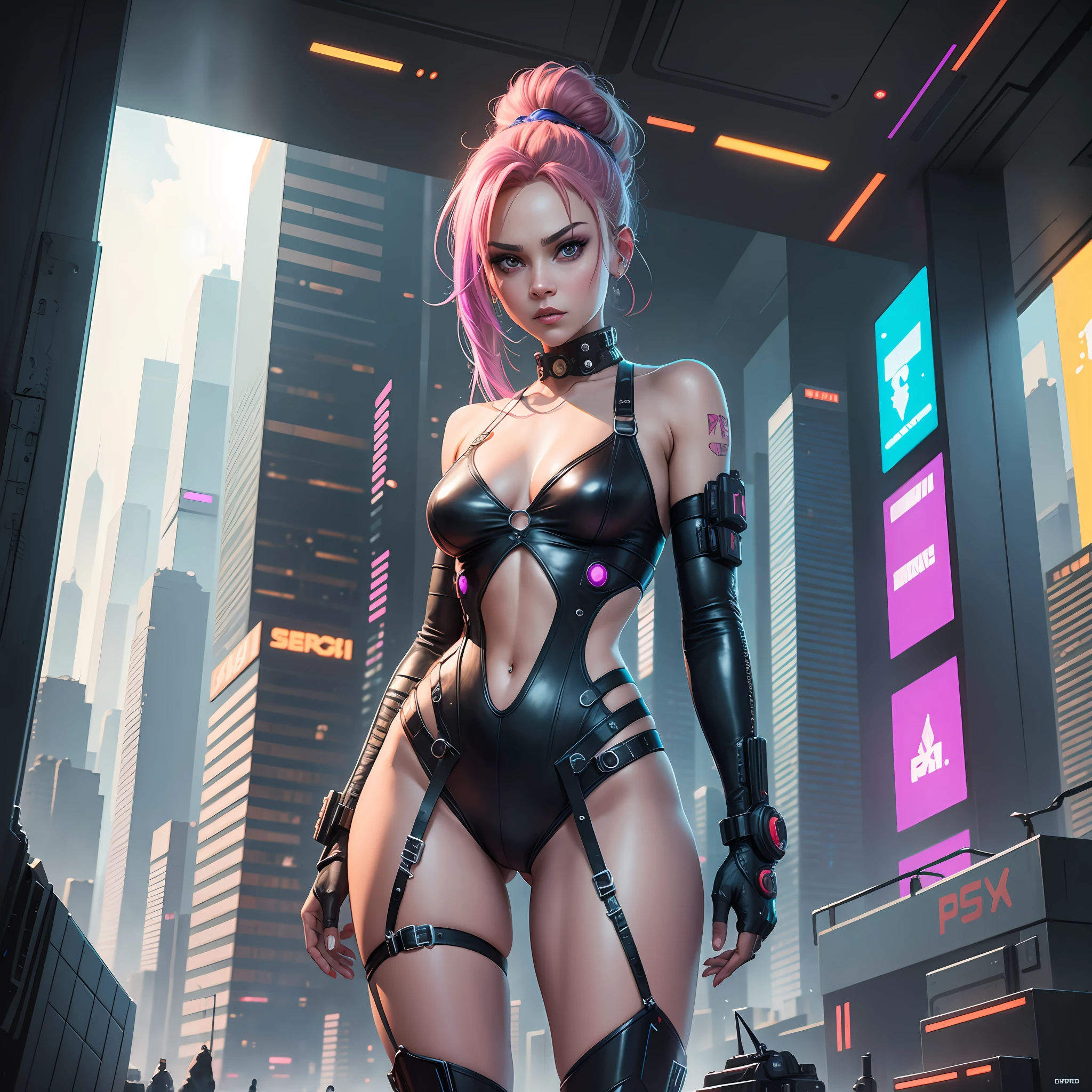 spice girl each being a different heroine, cyberpunk, 8K. --auto --s2