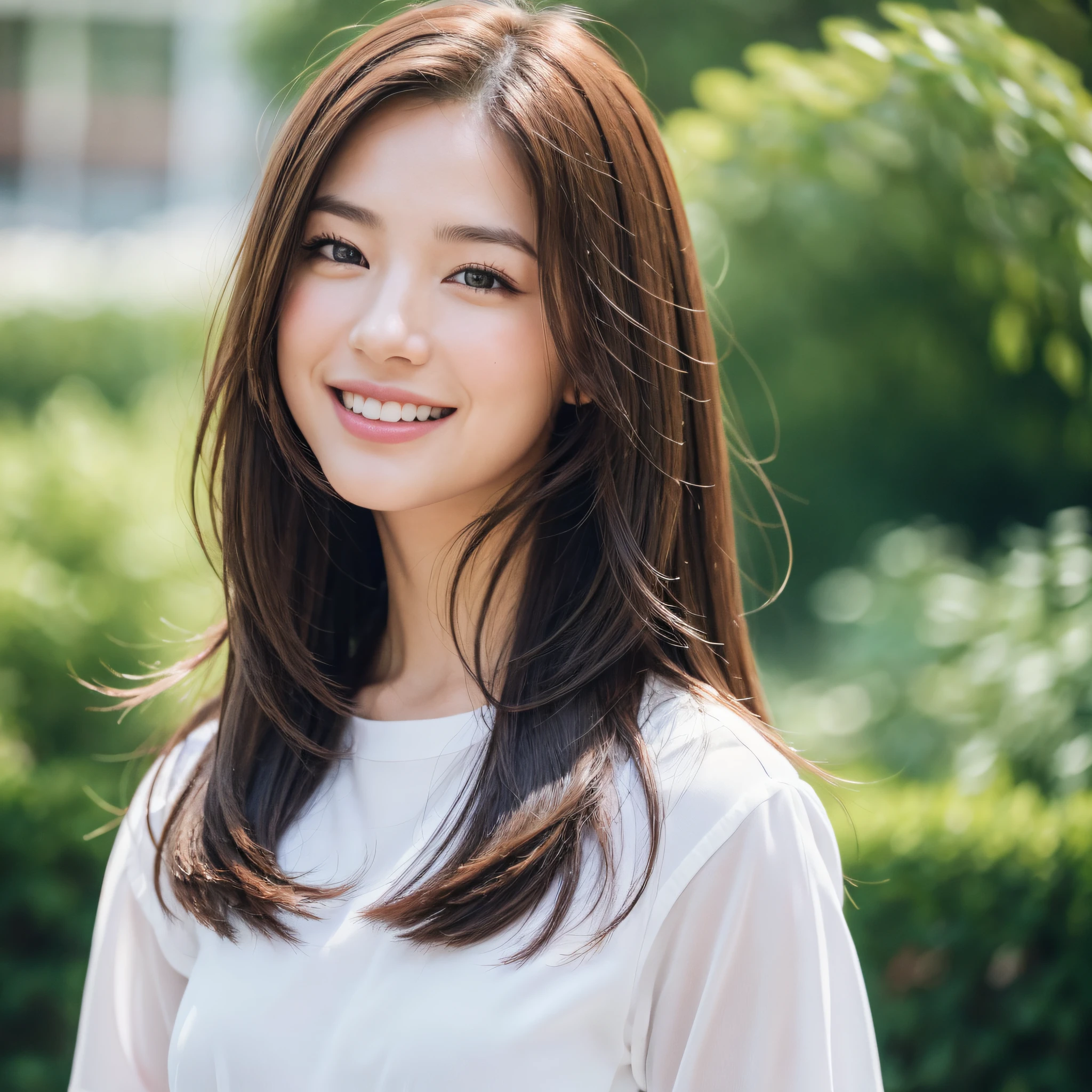 (Realistic, Photorealistic: 1.37), (8k, RAW Photo, Best Quality, Masterpiece: 1.2), Cute, Ultra Detailed, Heart-Shaped Pupil, Physically Based Rendering, Ultra High Resolution, Kodak Vision Color, Shot with Arricam LT Camera, Bokeh, Sharp Focus, Viewers See, Photorealistic, Realistic, Solo, Photorealistic, top quality, highly detailed face, highly detailed eyes and face, beautiful detailed eyes, absurdity, incredibly absurd, unforgettable smile, messy hair, floating hair, standing figure, body conscious,