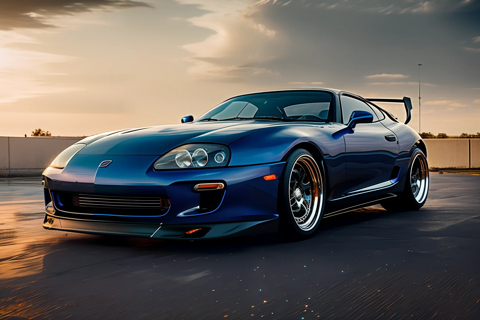 Cool sports car, exaggerated appearance, futuristic, cyberpunk