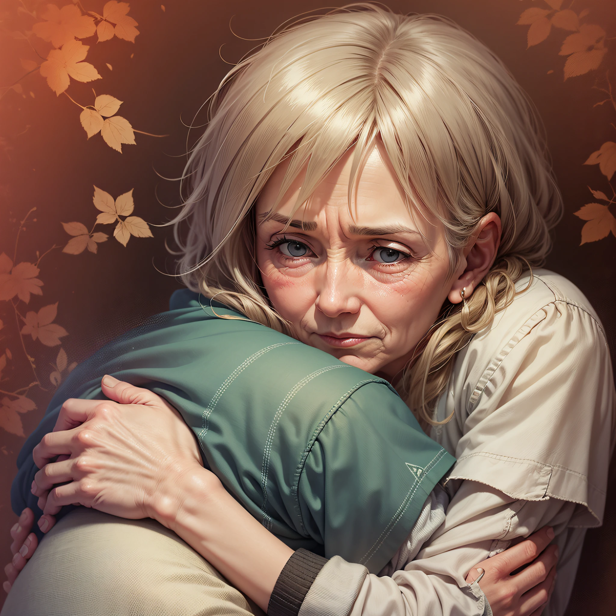 old woman hugging a boy --auto --s2