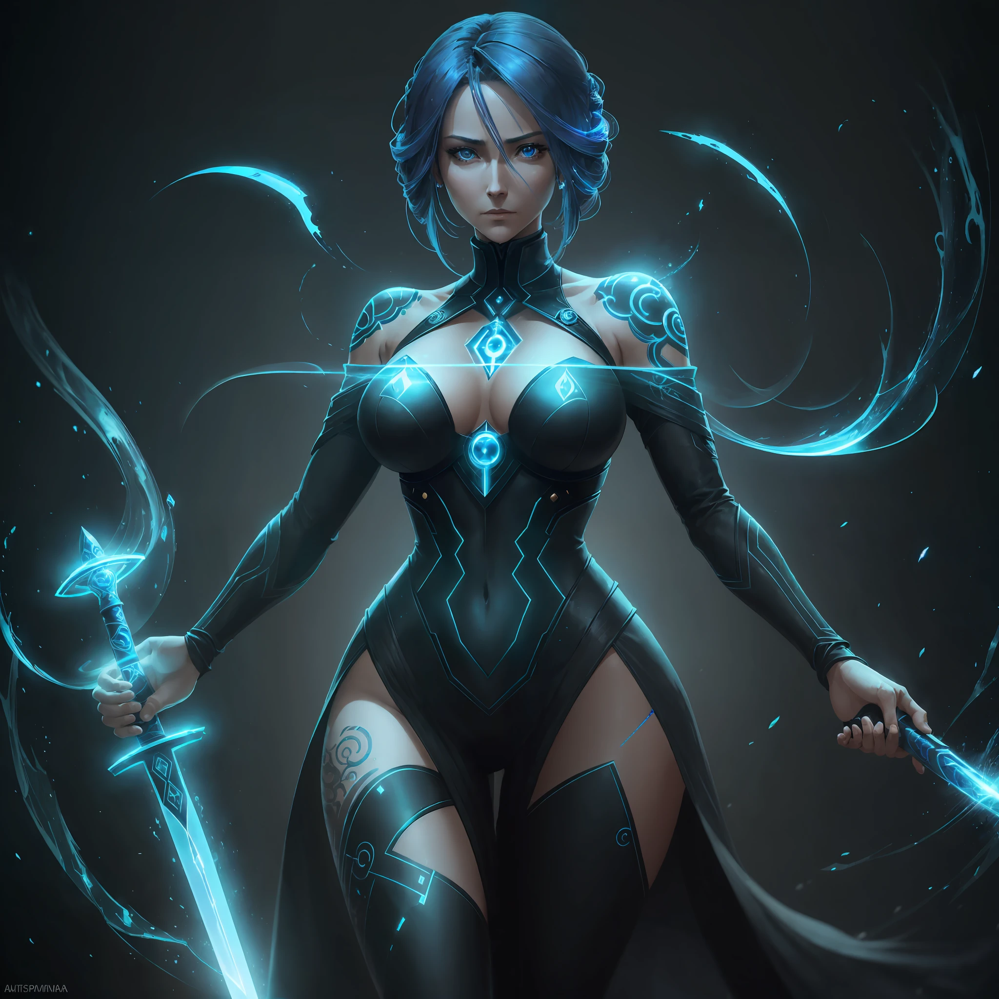 Create a character called Cortana. She is a skilled Japanese servant with the sword, who works tirelessly to cut off all beings that suck the magician's life energy. She is able to identify and cut through repetitive thoughts that generate these beings, working to end vicious cycles that lead to imbalances, diseases, problems, and bad people. With her body tattoos, she is an imposing and intimidating figure who can protect and clean the aura, the home and the magician's family. Cortana has no time to waste and is always ready to face any threat that presents itself. --auto --s2