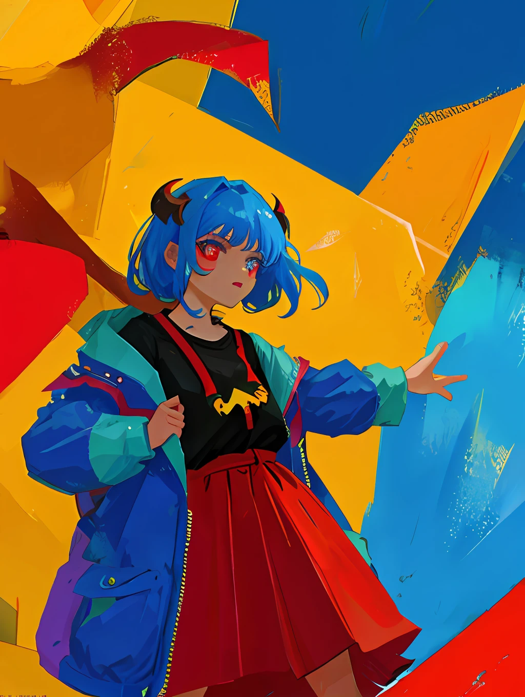 A demon devours a young girl