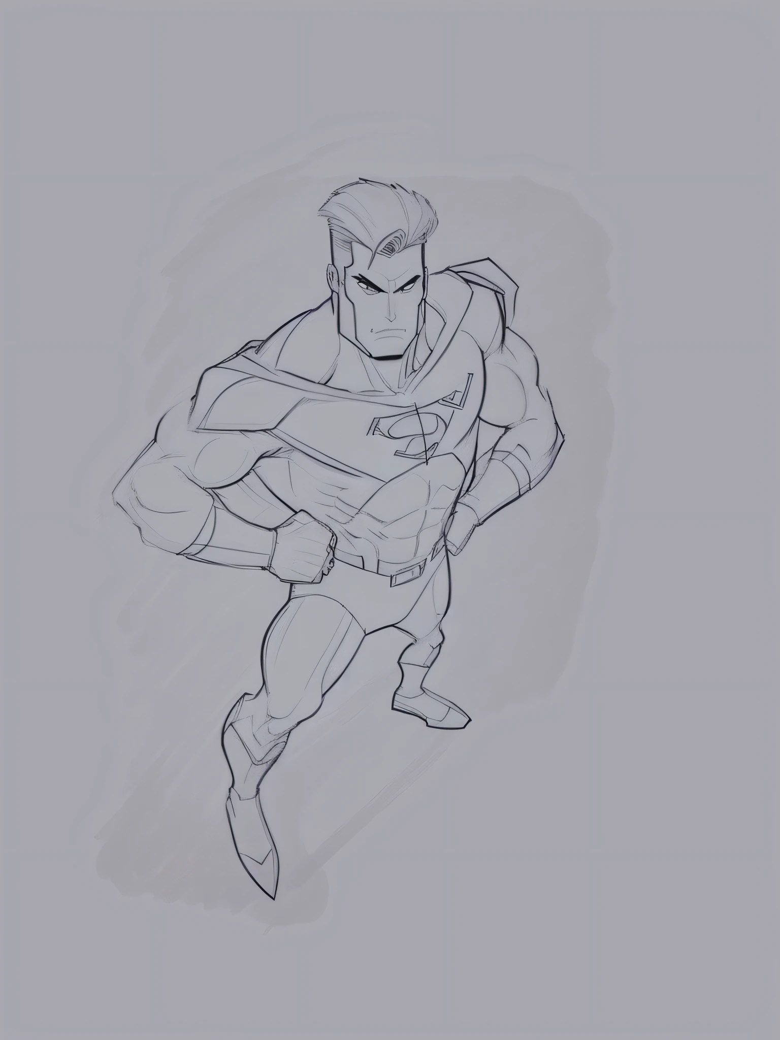 line ink art, vector, heavy shadow, a drawing of a man with a cape standing in front of a white background, comic book drawing, 90s comic book character design, heroic male pose, inspired by Rob Liefeld, comic book character design, Marvel comic book drawing, comic book character, rock superhero pose, superman pose, comic book character, superhero pose