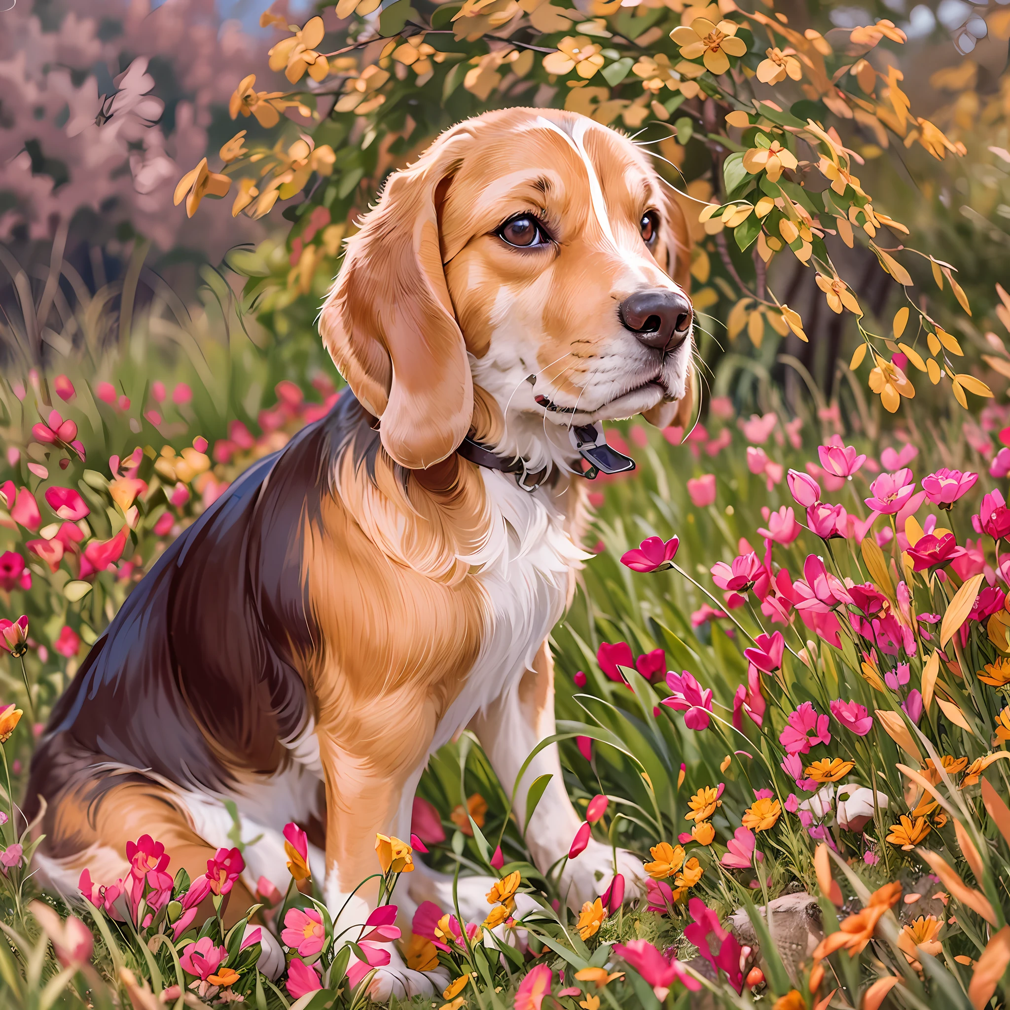 there is a dog that is sitting in the grass with a frisbee, cute beagle, photo of a beautiful, a wide full shot, closeup portrait shot, by Alexander Fedosav, wide portrait, pretty face!!, very extremely beautiful, a handsome, beautiful high resolution, very very high detailed, front portrait, very very realistic, very beautiful masterpiece, !!highly detailed!!