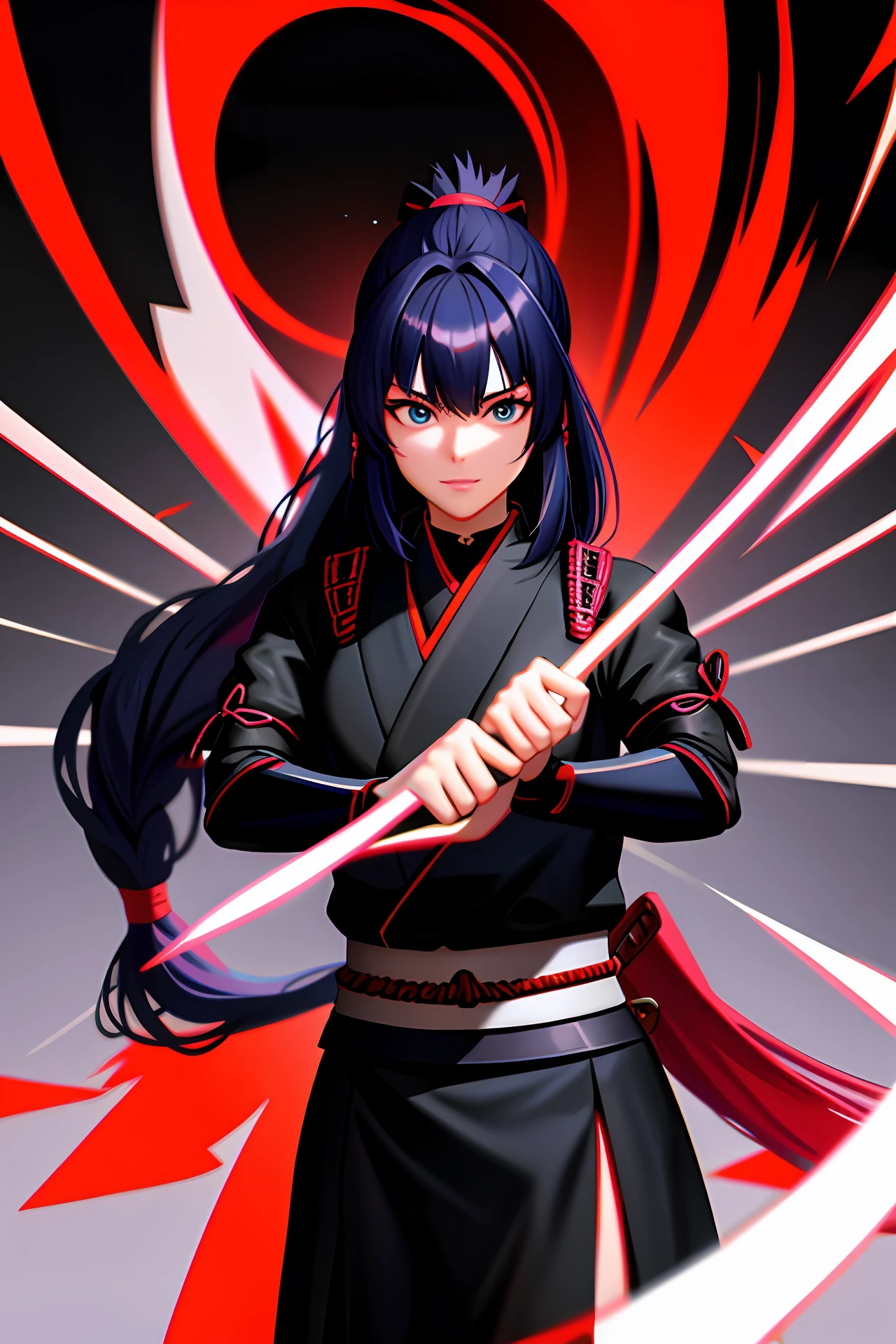 Samurai, Assassin, Ninja, Long Hair, Anime, 8k
