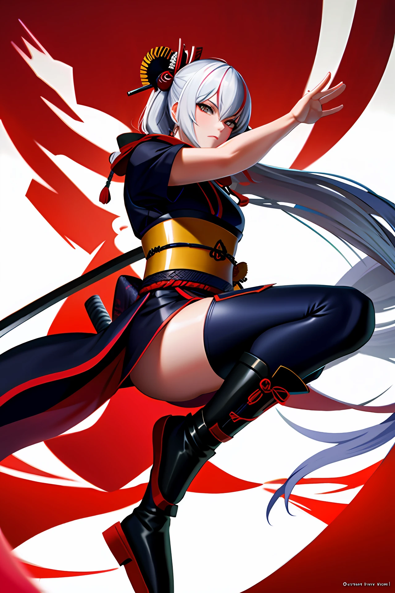 Samurai, Assassin, Ninja, Long Hair, Anime, 8k