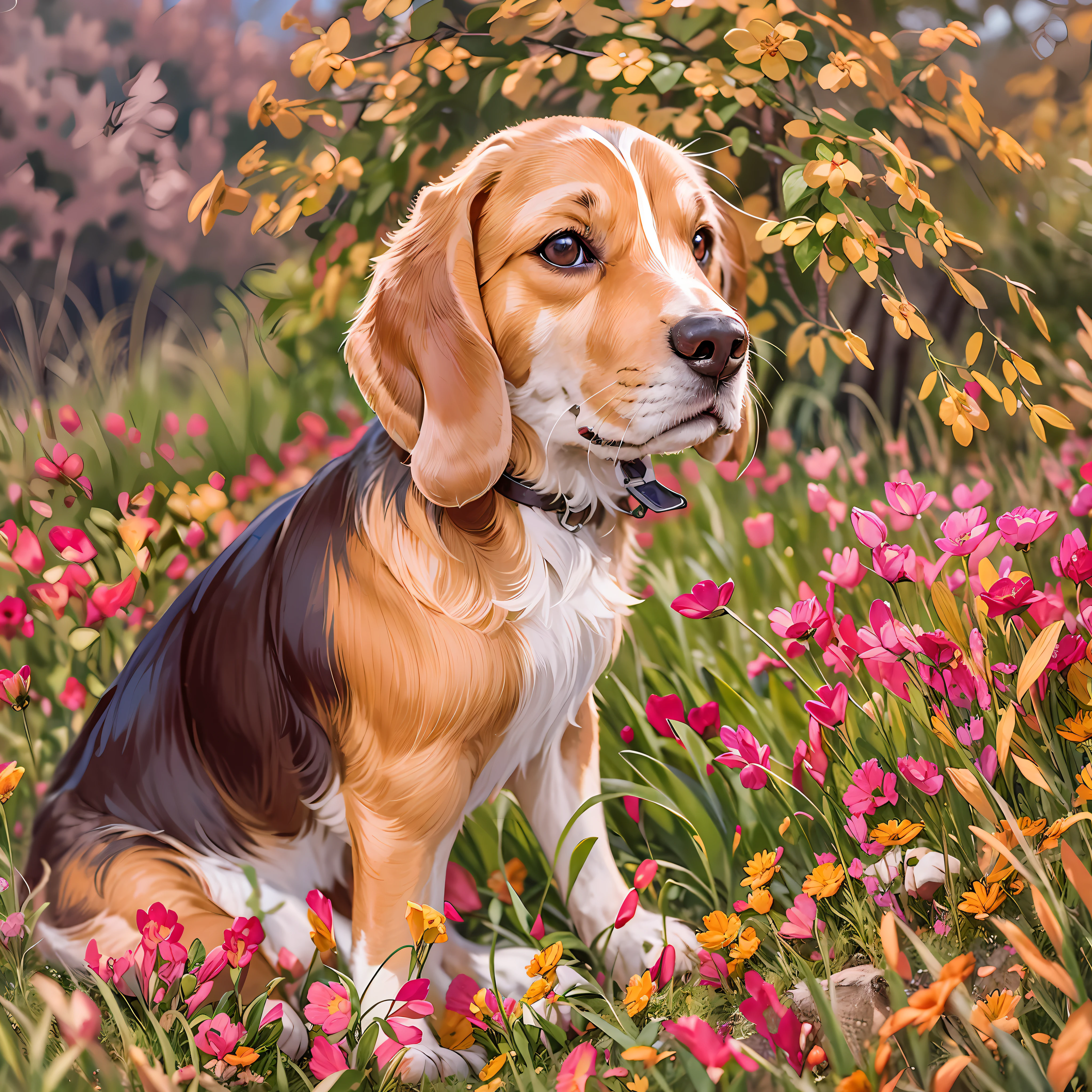there is a dog that is sitting in the grass with a frisbee, cute beagle, photo of a beautiful, a wide full shot, closeup portrait shot, by Alexander Fedosav, wide portrait, pretty face!!, very extremely beautiful, a handsome, beautiful high resolution, very very high detailed, front portrait, very very realistic, very beautiful masterpiece, !!highly detailed!!