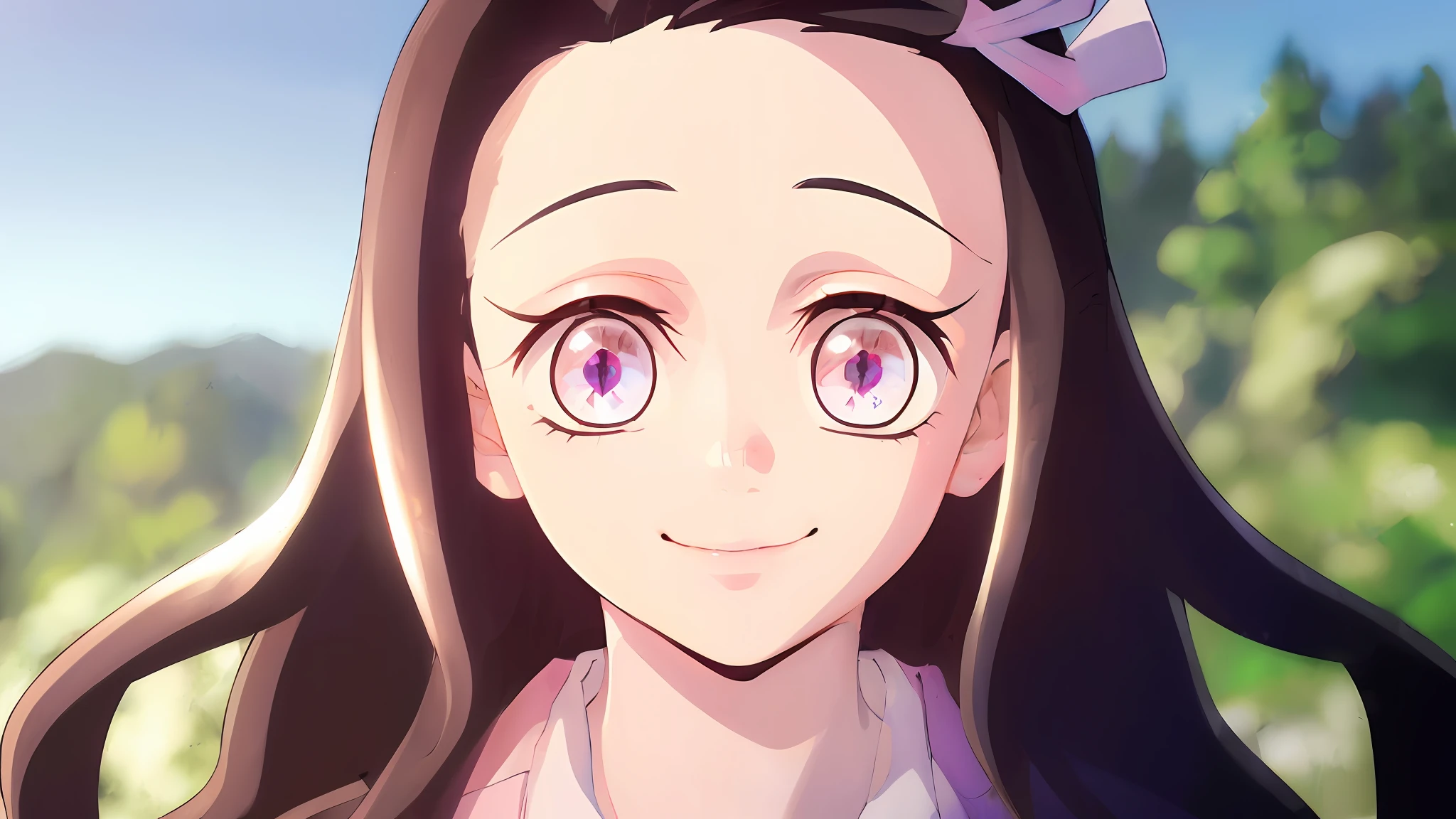 official art, masterpiece, sharp focus, (beautiful gorgeous cute Korean woman:1.3), (beautiful cute korean:1.3), korean beauty, Delicate and beautiful hair and eyes and face, realistic, ultra detailed, beautiful girl, blue sky, glow white particle, (sidelighting:1.2), sun light, white cloud, detailed clouds, slender, Lovely breasts and hips, smile with teeth, ((smile with eyes, open both eyes)), scenery, long straight hair, sexy facial expression, building, (cityscape:1.3), night, dynamic hair, long straight hair, detailed platinum black hair, glow red eyes, (blue shirts + white skirt + white long socks), pale skin, hair ornament, epic scenery,