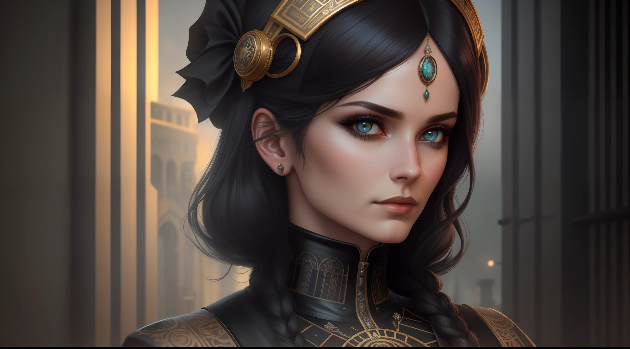 Portrait of beautiful female industrial 1900s gangster, perfect detailed face, detailed symmetric circular iris, realistic, stunning realistic photograph italian mafia character, 3d render, octane render, intricately detailed, cinematic, trending on artstation, Isometric, Centered hipereallistic cover photo, awesome full color, hand drawn, dark, gritty, mucha, klimt, erte 12k, hight definition, cinematic, neoprene, behance contest winner, portrait featured on unsplash, stylized digital art, smooth, ultra high definition, 8k, unreal engine 5, ultra sharp focus, intricate artwork masterpiece, ominous, epic, TanvirTamim, trending on artstation, by artgerm, h. r. giger and beksinski, highly detailed, vibrant
